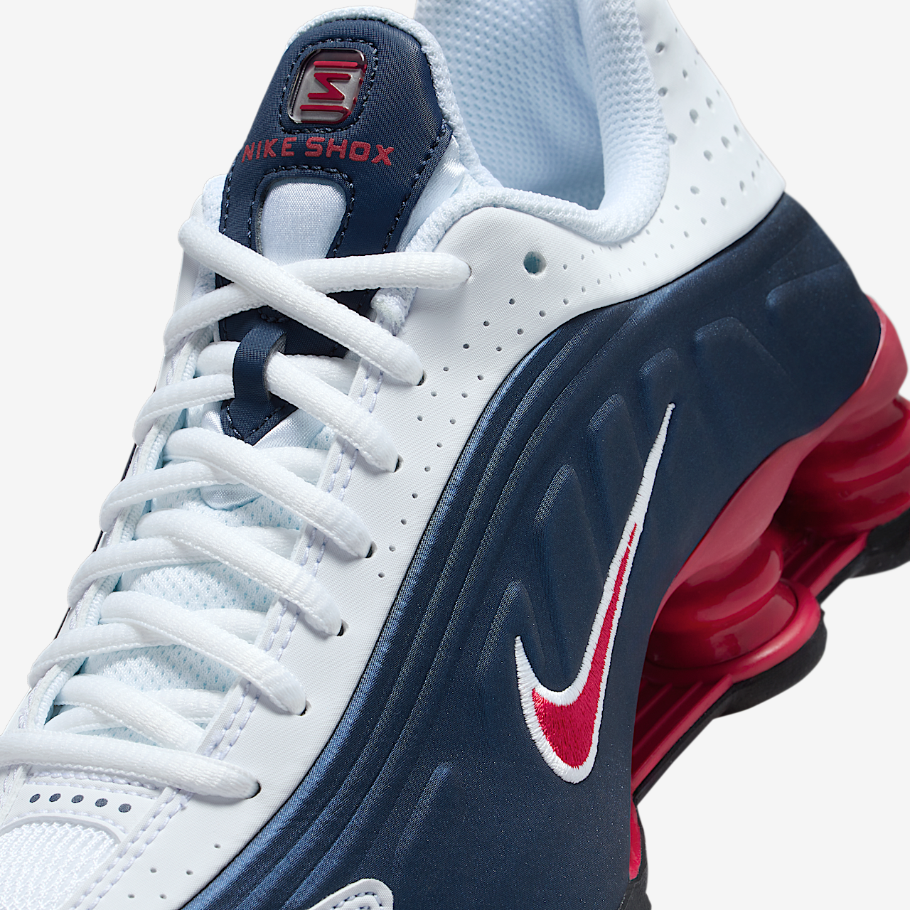 Nike Nike Shox sneaker Midnight Navy/Wit/Metallic Silver/Gym Red