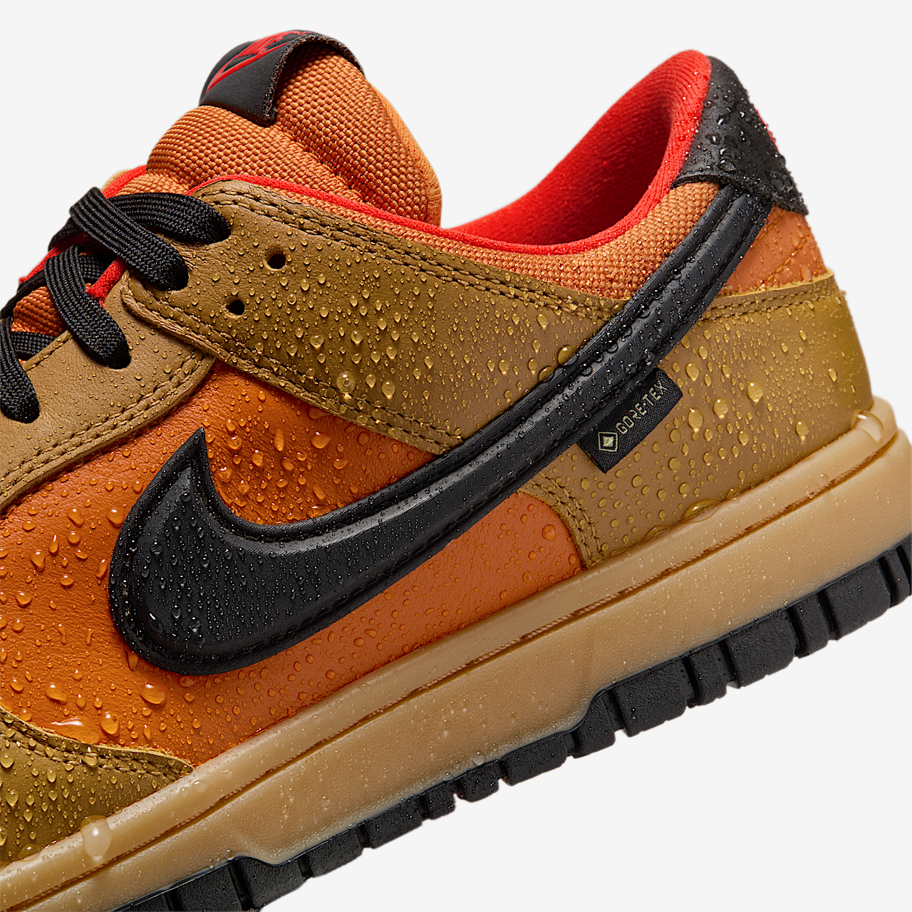 Nike Dunk Low sneaker Wheat/Ceramic/Picante Red/Zwart