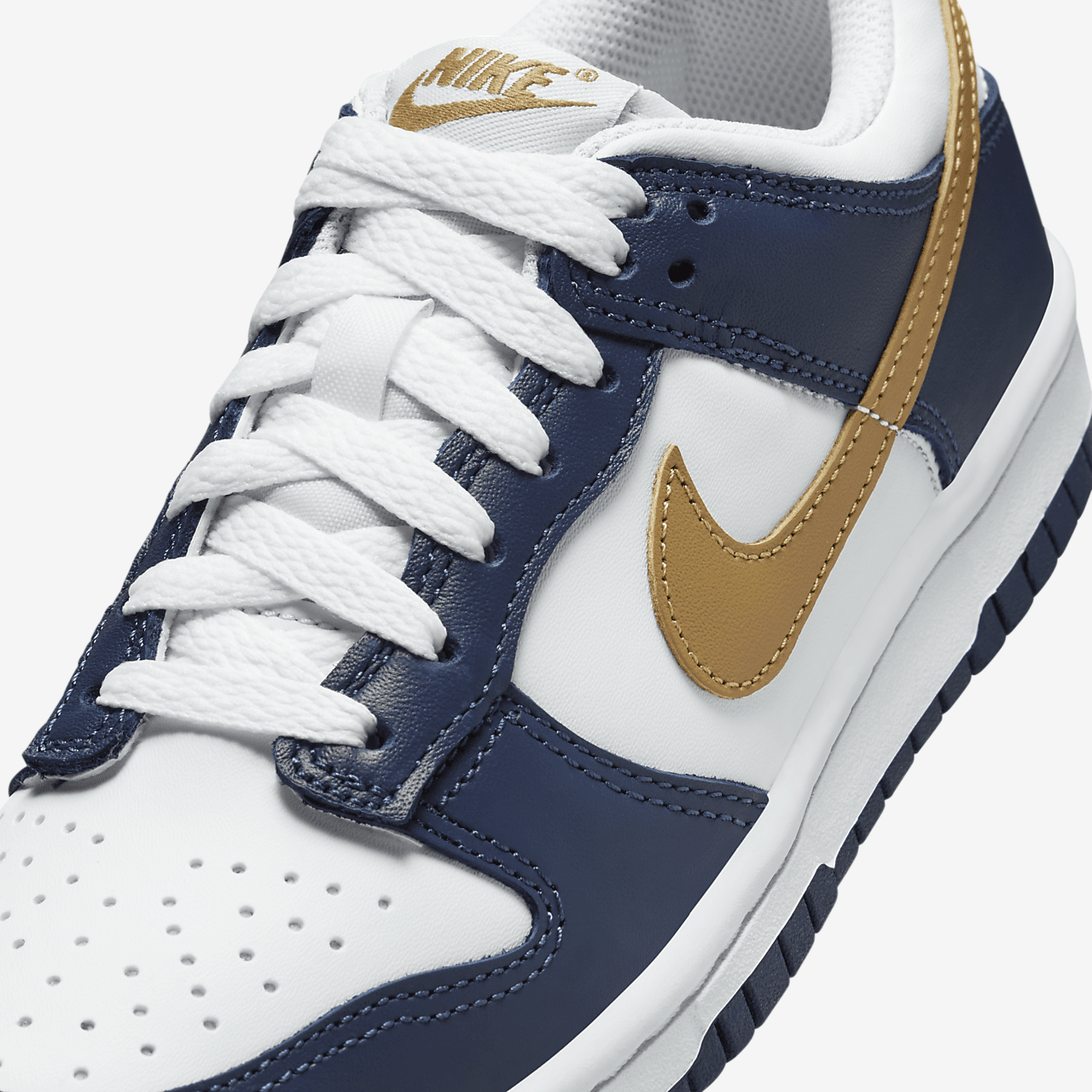 Nike Dunk Low sneaker Wit/Midnight Navy/Wheat