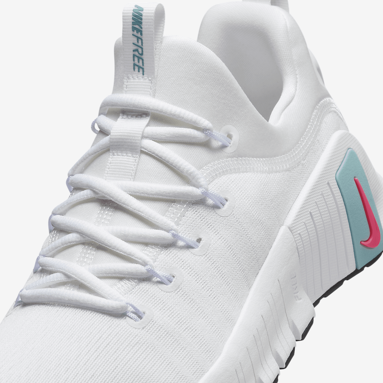 Nike Free sneaker Wit/Denim Turquoise/Zwart/Hot Punch