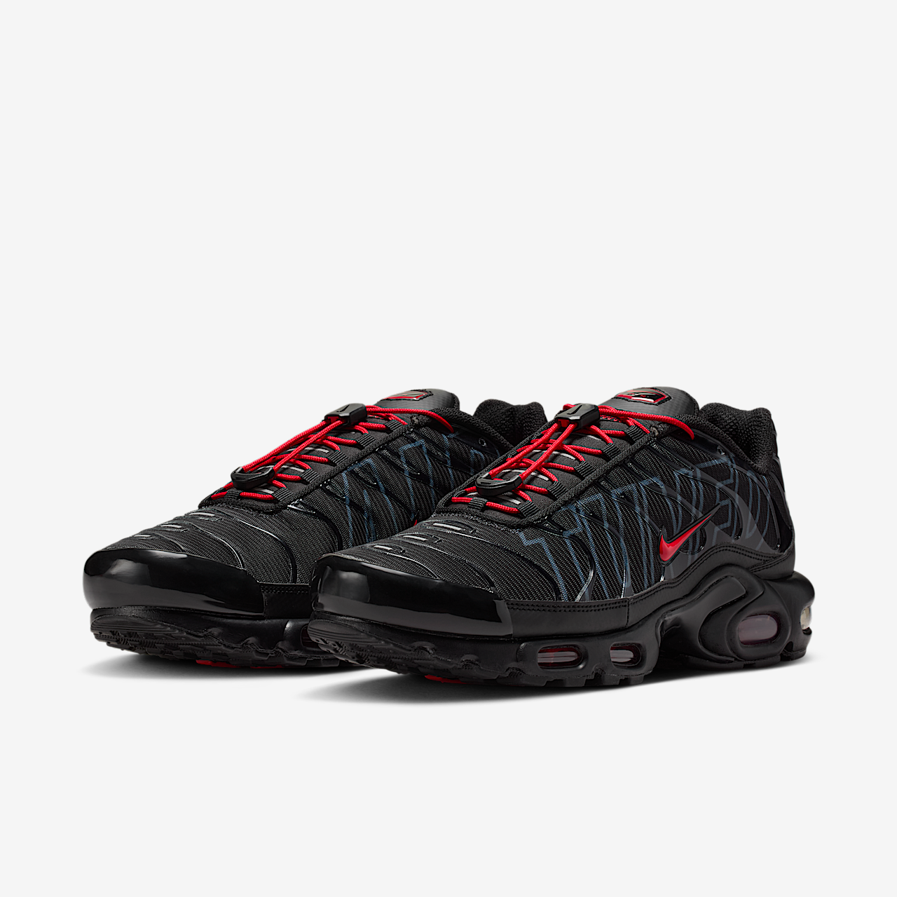 Nike Air Max Plus sneaker Zwart/Wolf Grey/Metallic Silver/University Red
