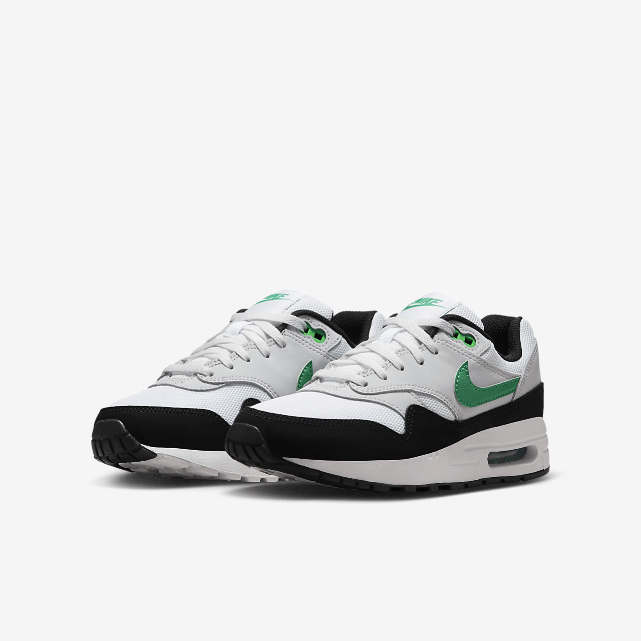 Nike Air Max 1 sneaker Wit/Pure Platinum/Zwart/Stadium Green