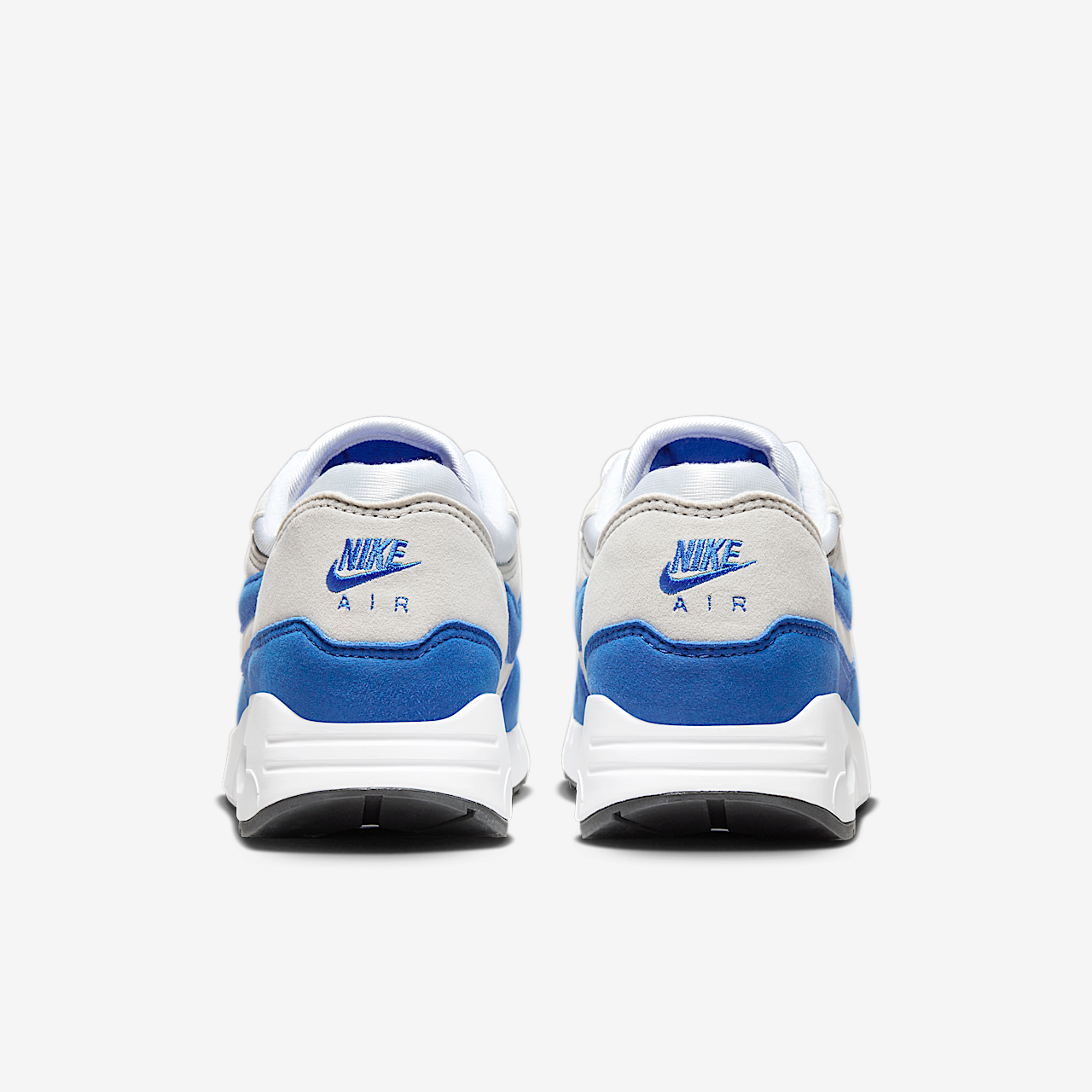 Nike Air Max 1 sneaker Wit/Light Neutral Grey/Zwart/Royal Blue