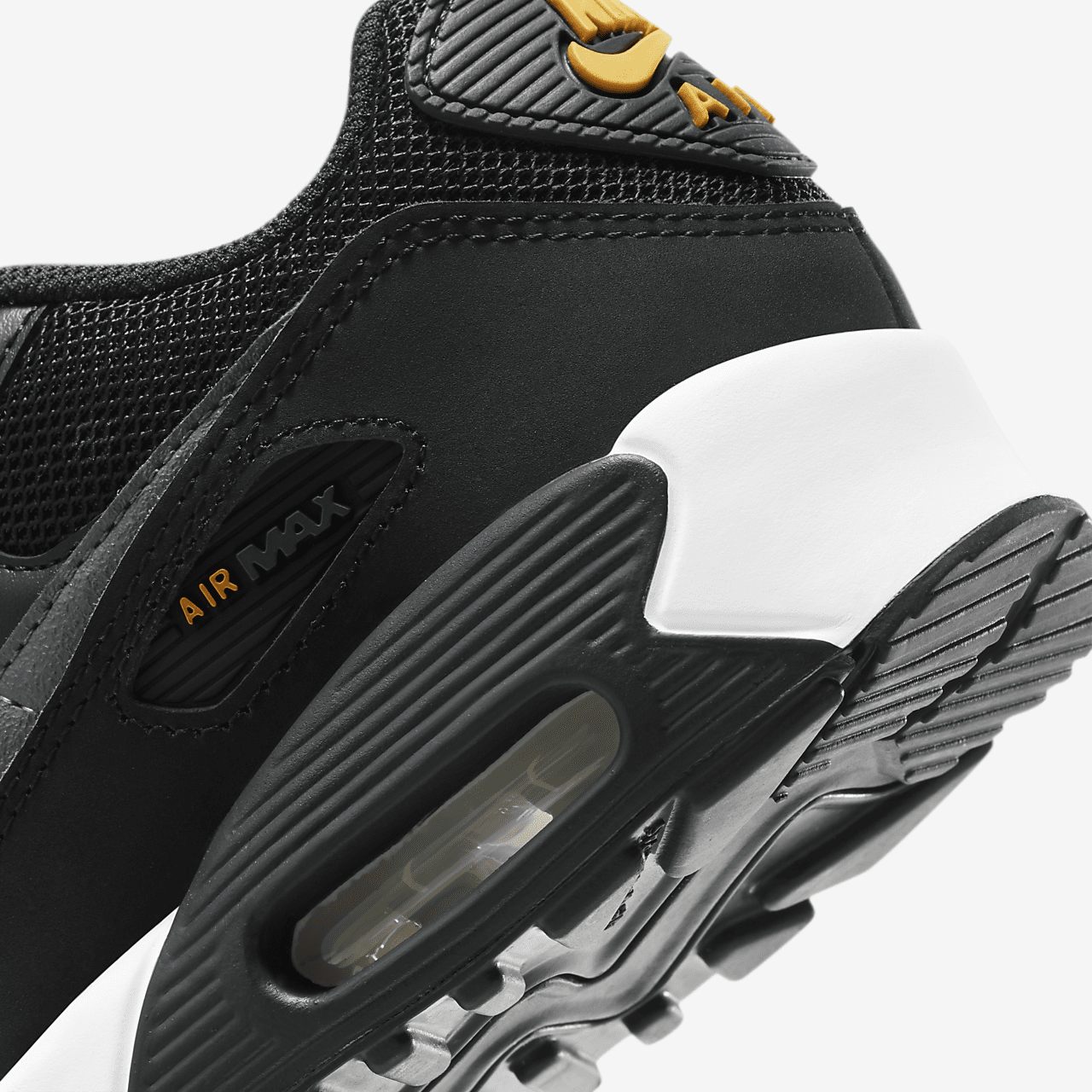 Nike Air max 90 sneaker Zwart/University Gold/Wit/Dark Smoke Grey