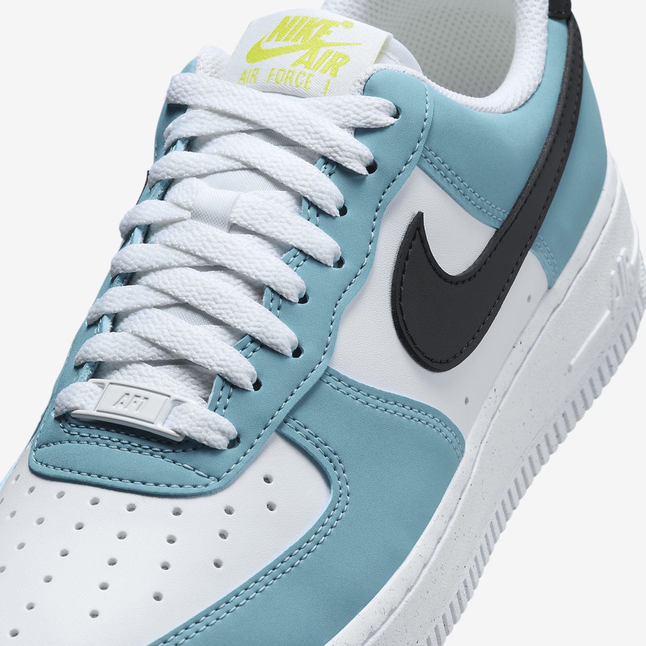 Nike Air Force 1 sneaker Denim Turquoise/Wit/Cyber/Zwart