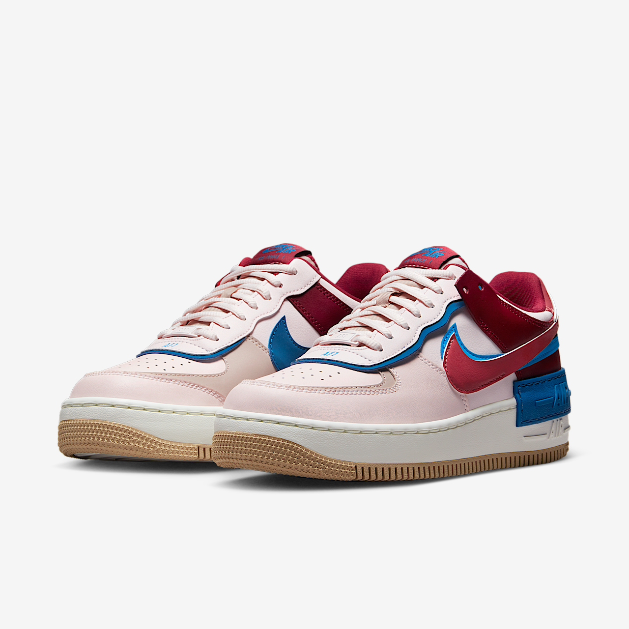 Nike Air Force 1 sneaker Light Soft Pink/Fossil Stone/Team Red/Canyon Rust