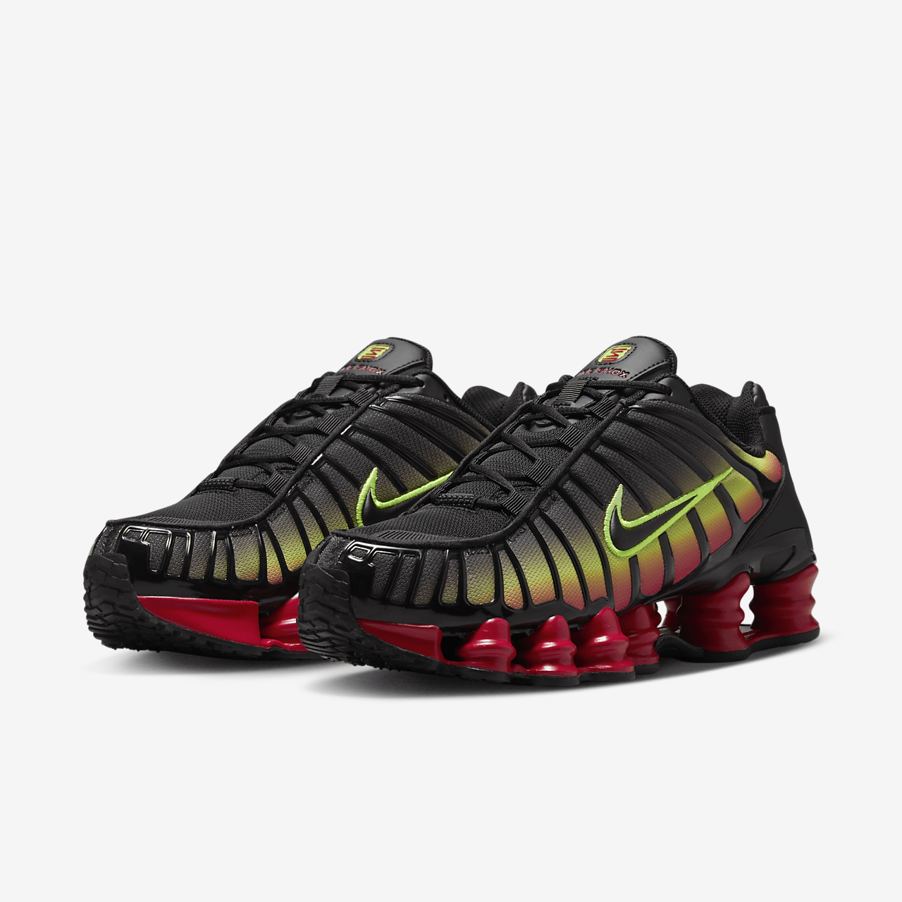 Nike Shox sneaker Zwart/Volt/Fire Red/Zwart