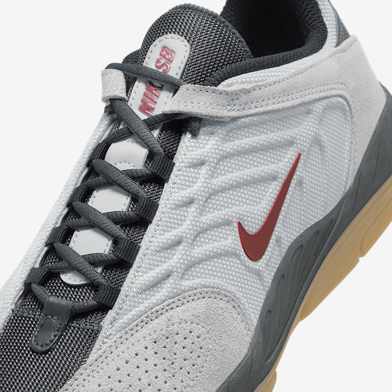 Nike  sneaker Light Smoke Grey/Dark Smoke Grey/Zwart/Dark Team Red