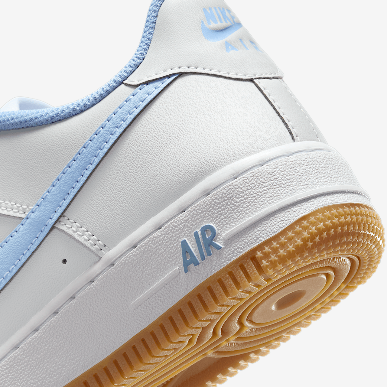 Nike Air Force 1 sneaker Photon Dust/Wit/Gum Medium Brown/Psychic Blue