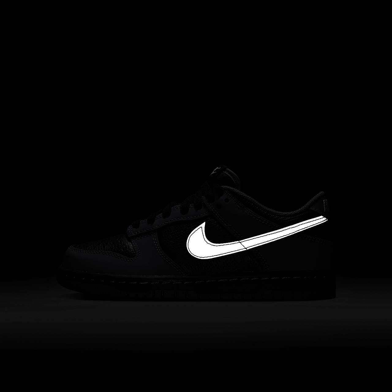 Nike Dunk Low sneaker Zwart/Anthracite/Photon Dust/Reflect Silver