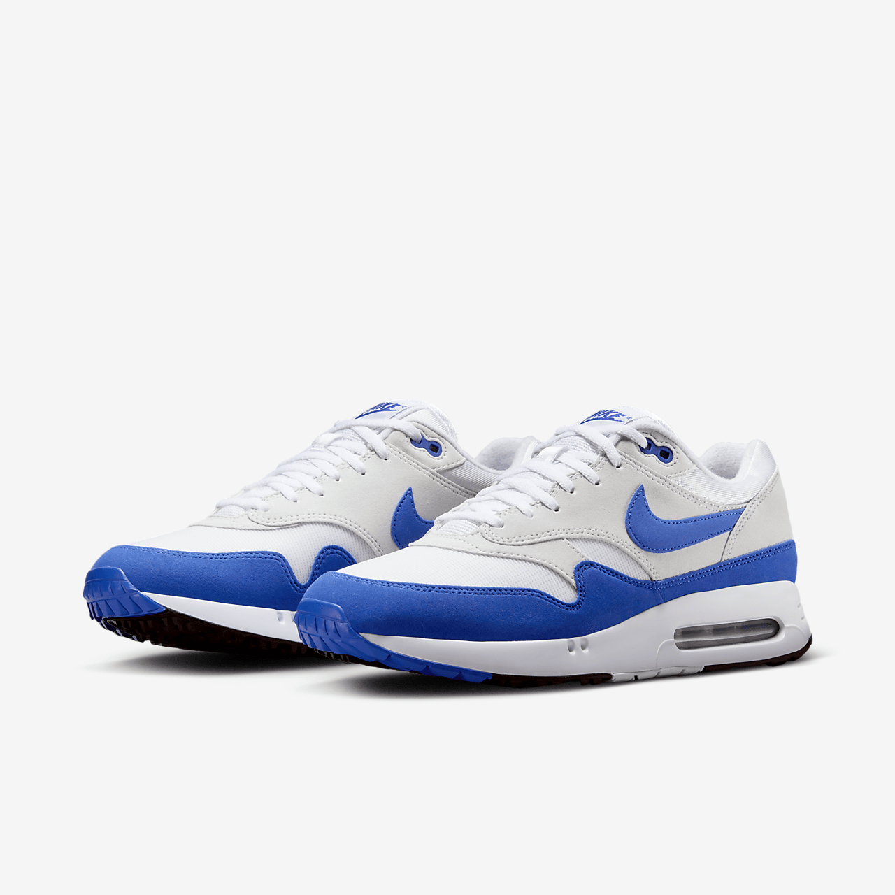 Nike Air Max 1 sneaker Wit/Pure Platinum/Zwart/Hyper Royal