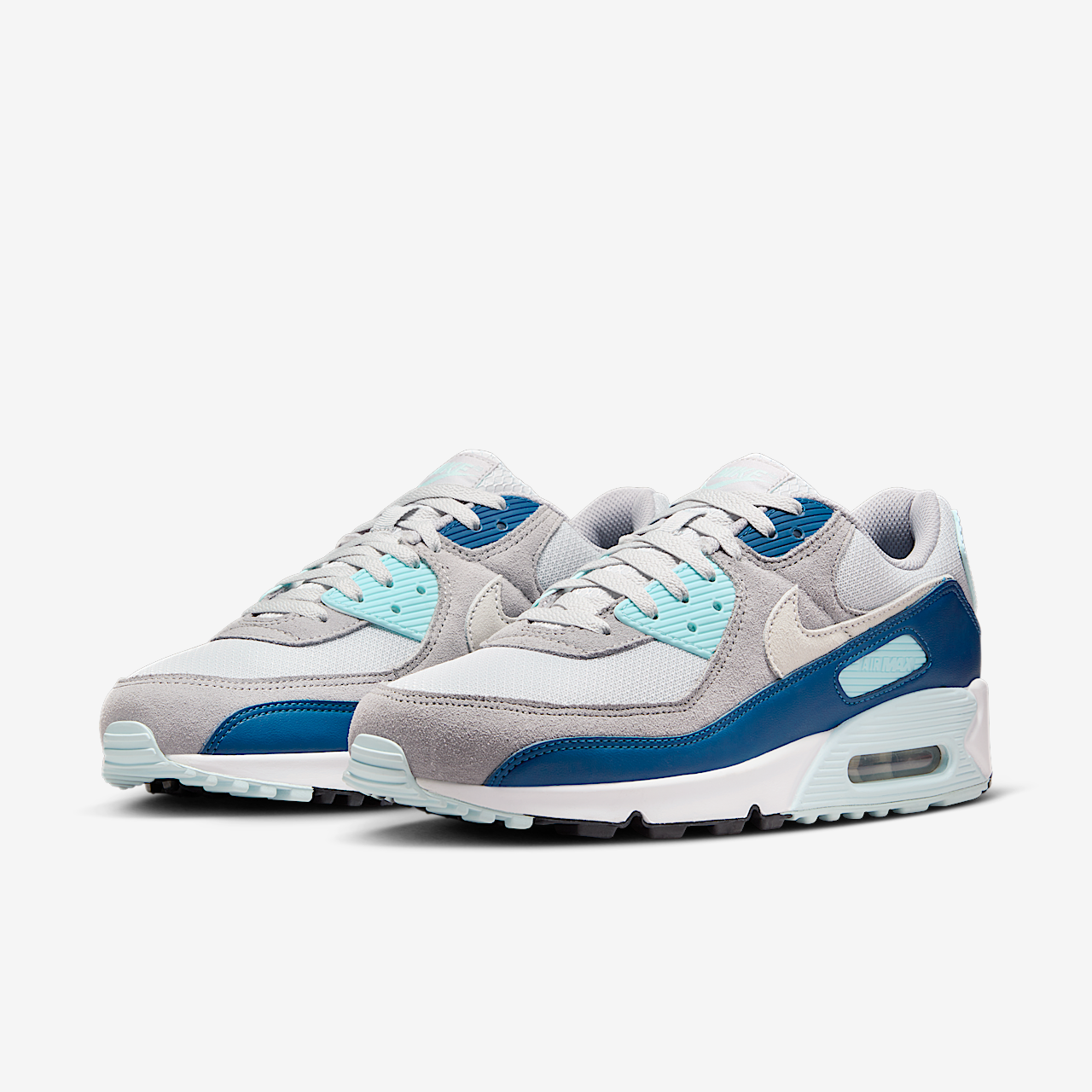 Nike Air max 90 sneaker Pure Platinum/Glacier Blue/Court Blue/Wit