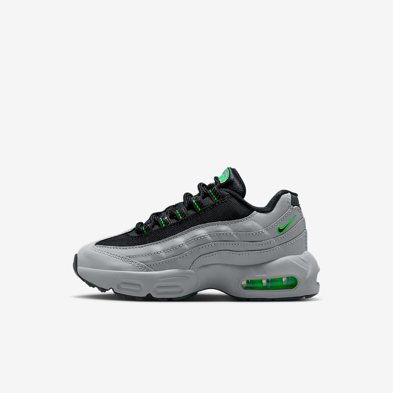 Nike Air Max 95 sneaker Light Smoke Grey/Green Strike/Wit/Zwart