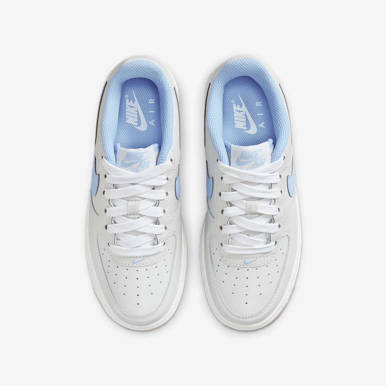 Nike Air Force 1 sneaker Photon Dust/Wit/Gum Medium Brown/Psychic Blue
