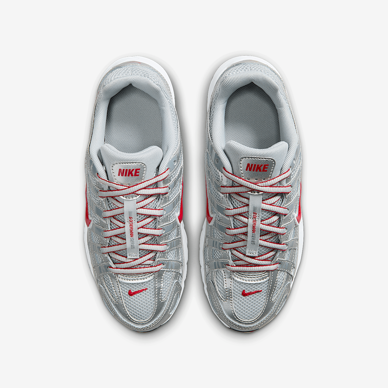 Nike P-6000 sneaker Metallic Silver/Flat Silver/Cool Grey/Gym Red