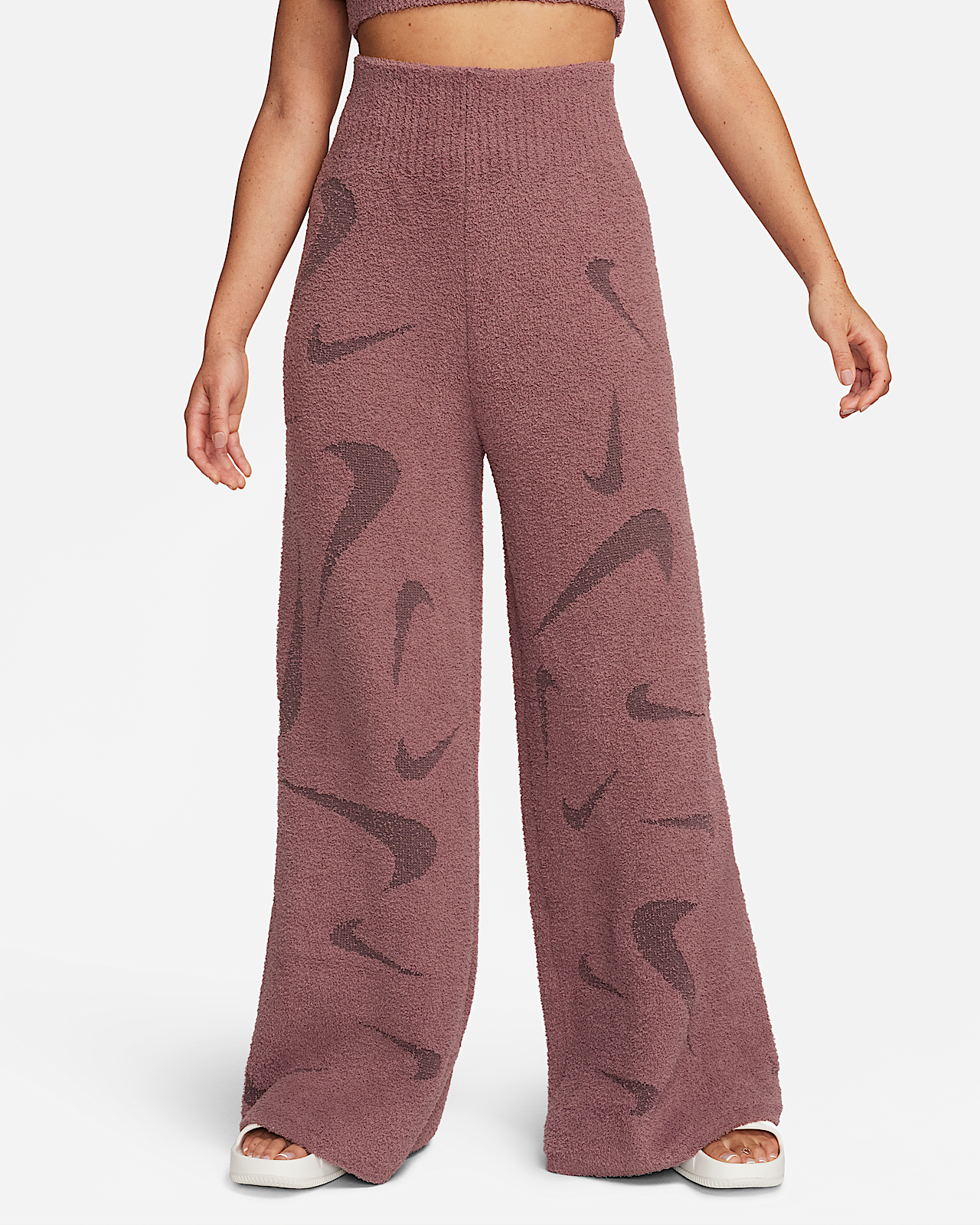 Женские  Nike Sportswear Phoenix Cozy Bouclé High-Waisted Wide-Leg Knit Pants
