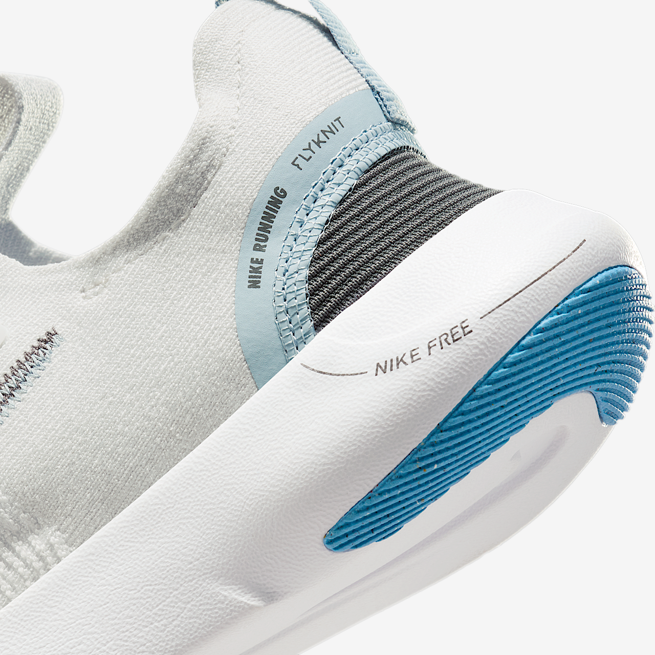 Nike Free sneaker Platinum Tint/Light Armory Blue/Wit/Iron Grey
