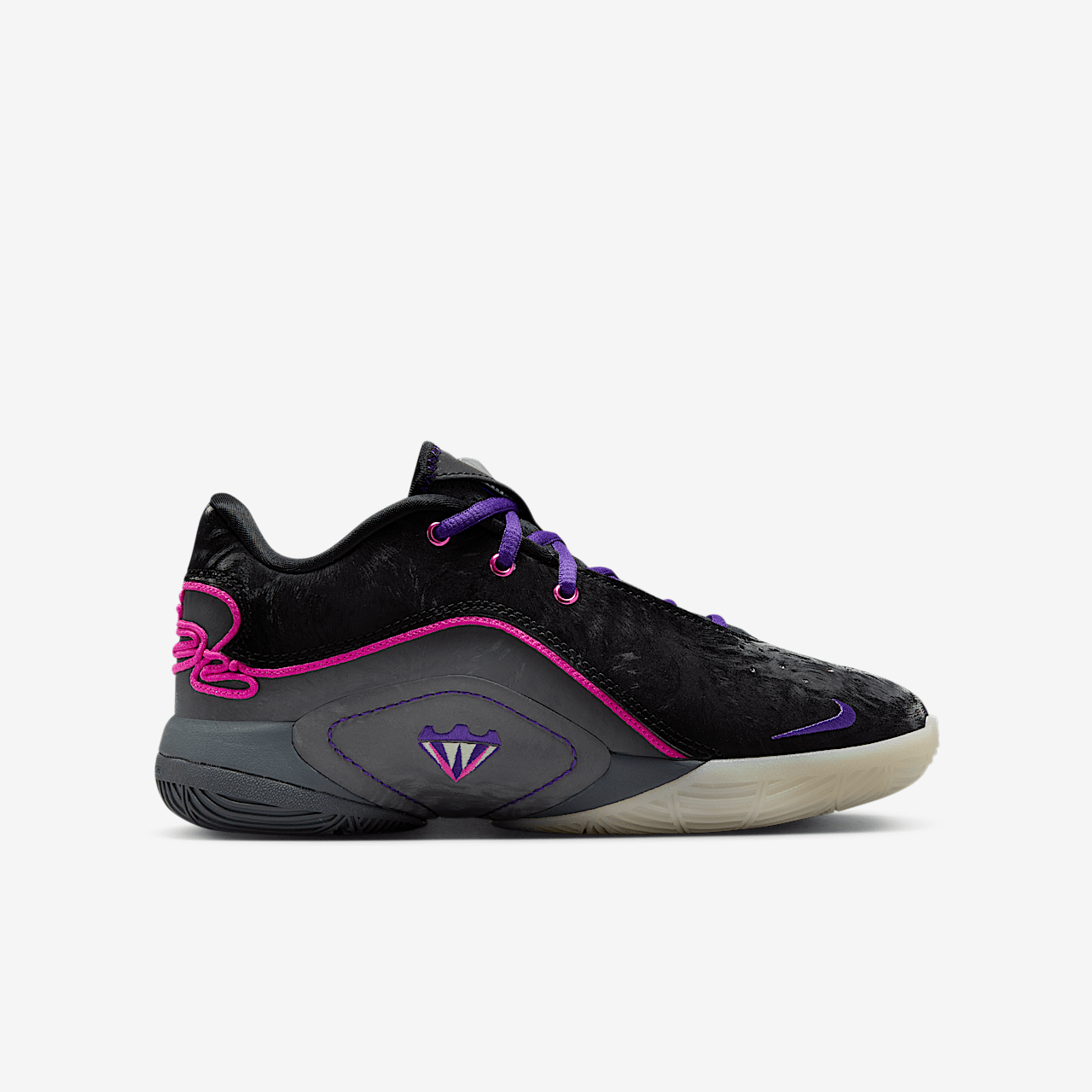 Nike LeBron sneaker Zwart/Dark Grey/Field Purple/Laser Fuchsia