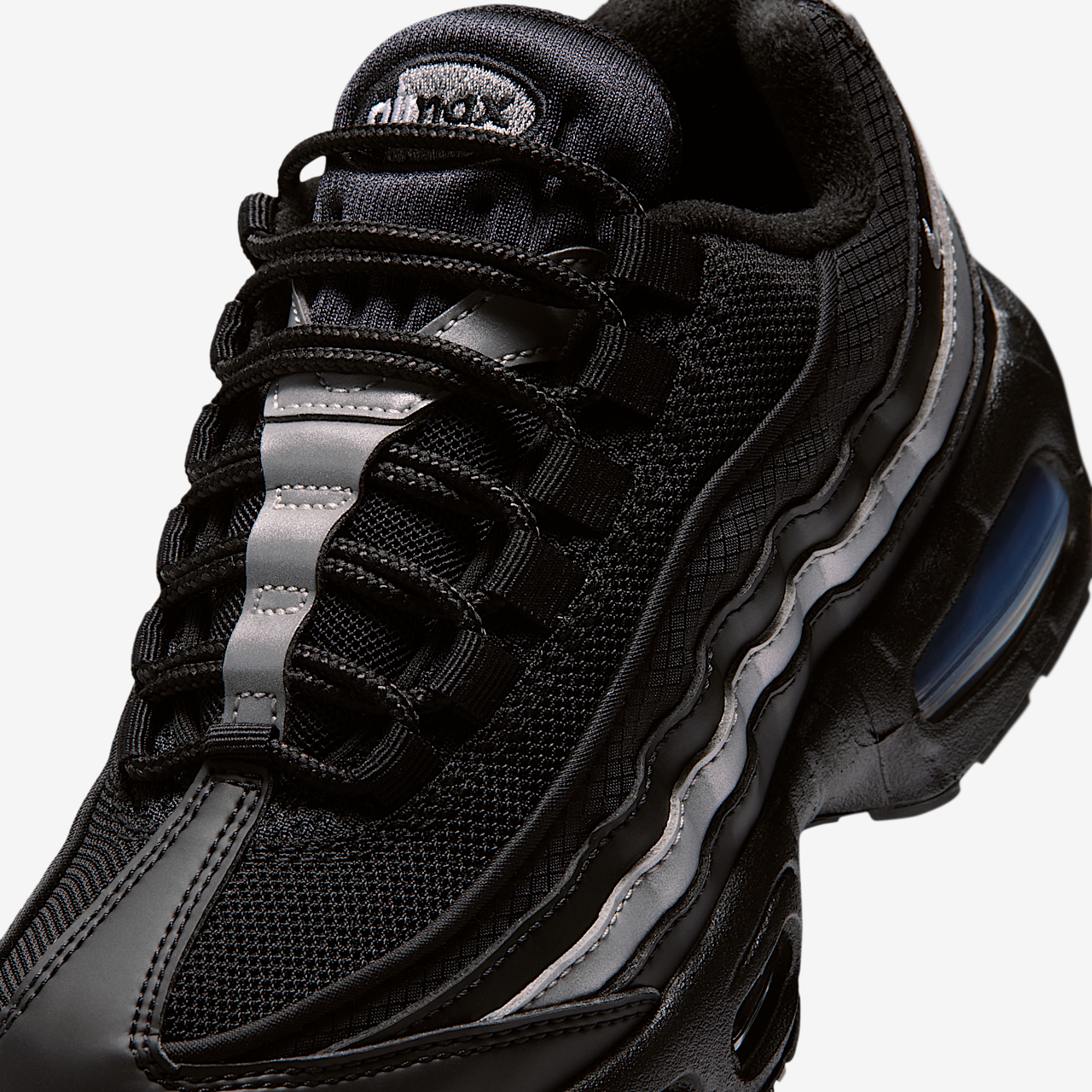 Nike Air Max 95 sneaker Zwart/Zwart/Wit/Metallic Silver