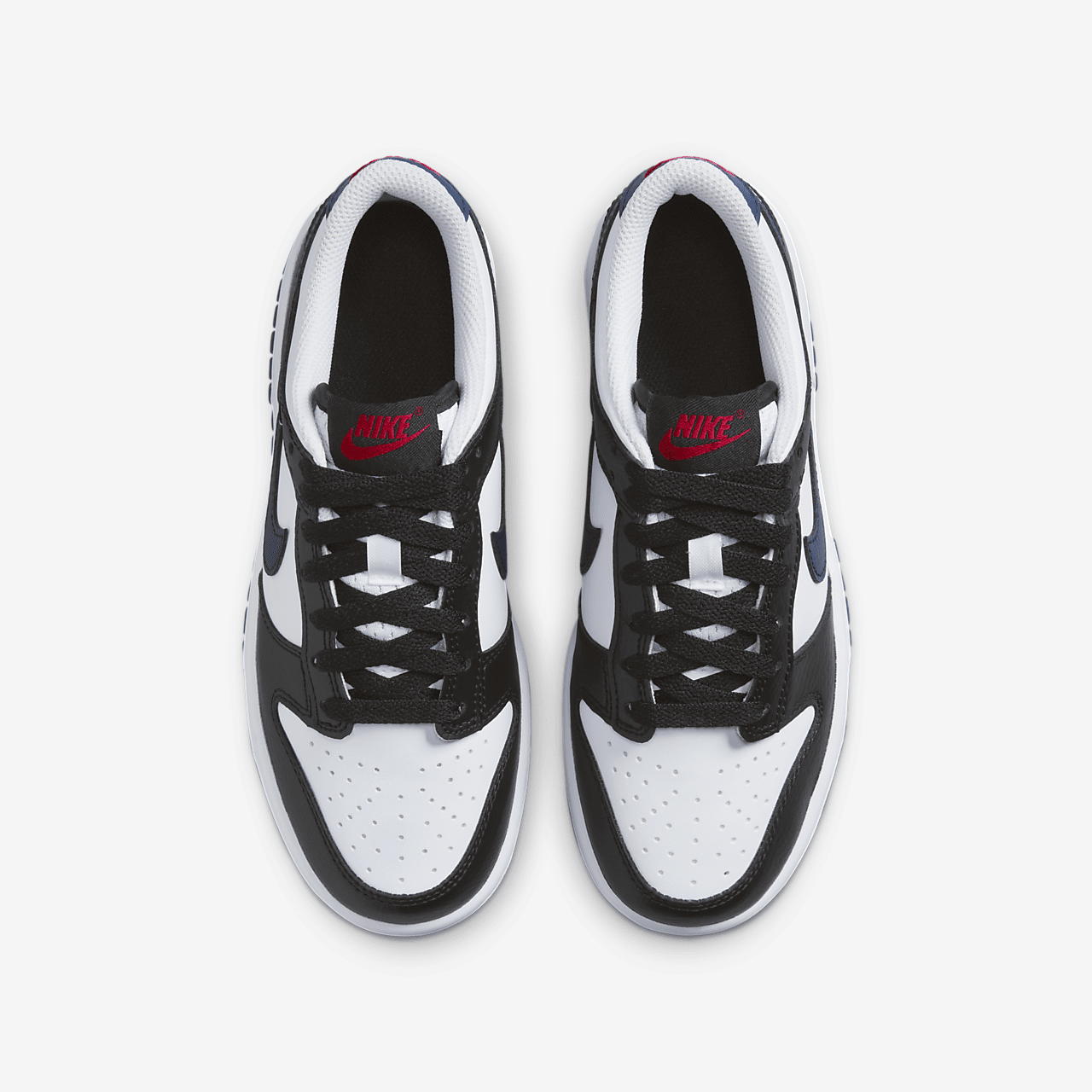 Nike Dunk Low sneaker Zwart/Wit/University Red/Midnight Navy