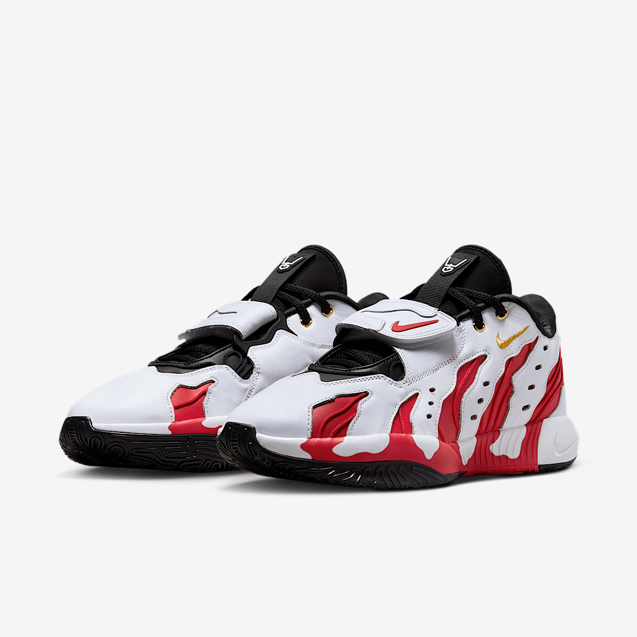 Nike LeBron sneaker Wit/Fire Red/Zwart/Metallic Gold