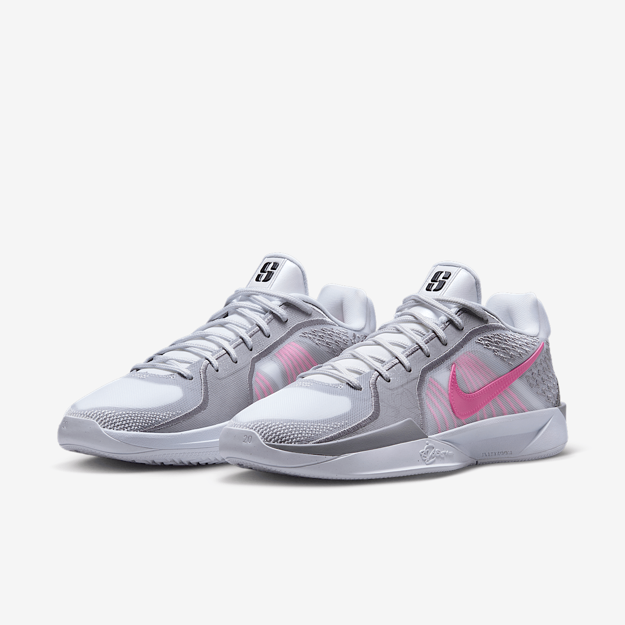 Nike  sneaker Wit/Cement Grey/Zwart/Pinksicle