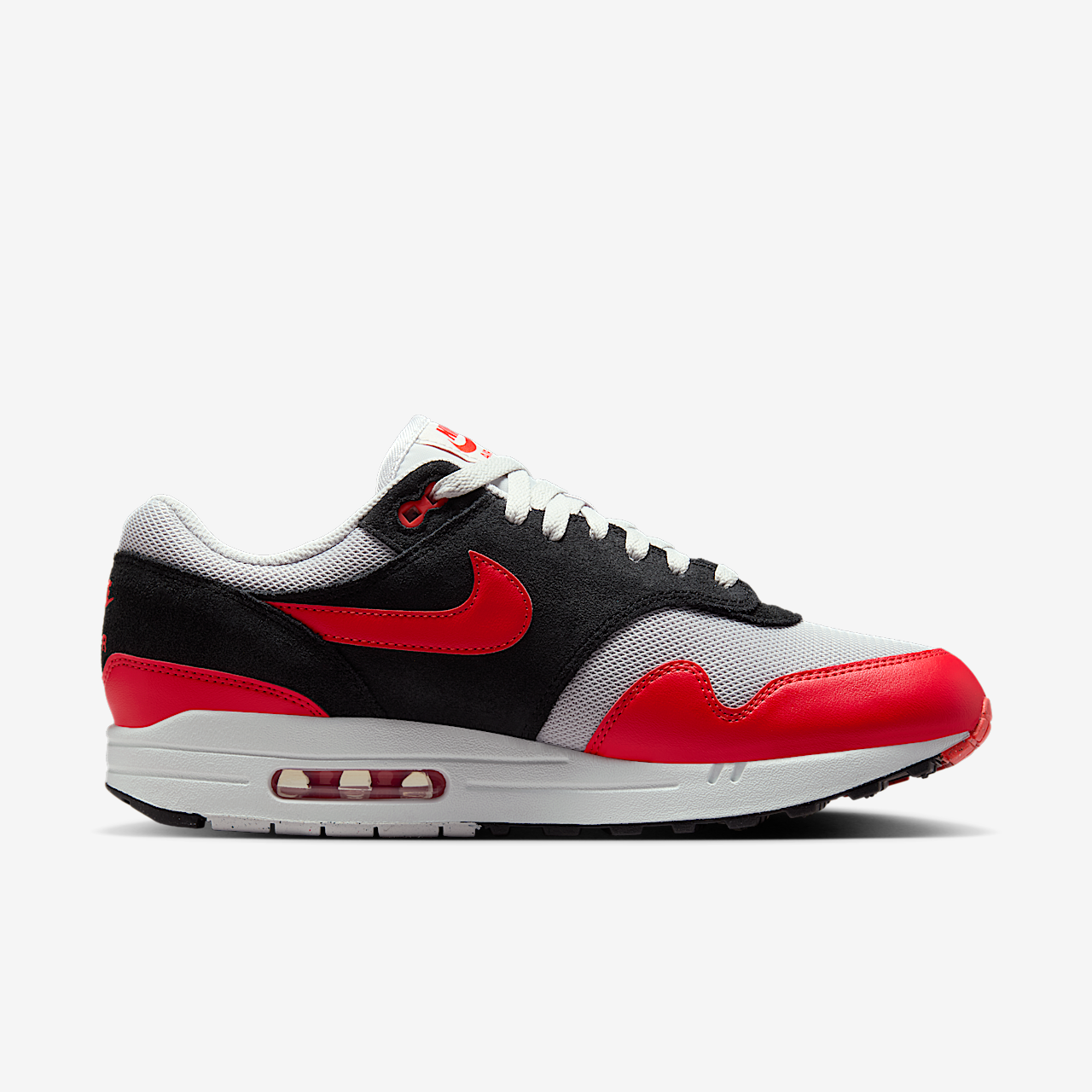 Nike Air Max 1 sneaker Vast Grey/Zwart/Light Crimson