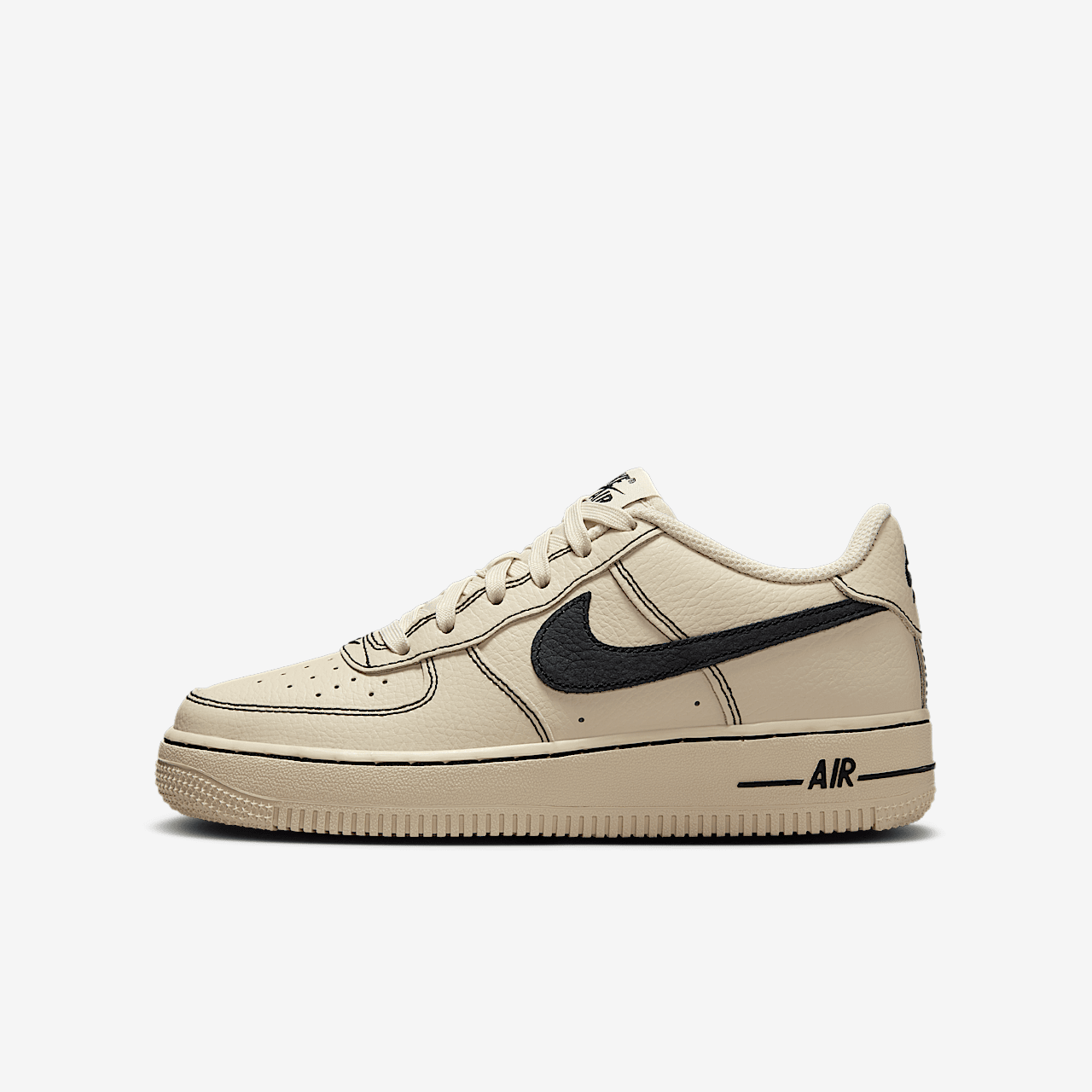 Nike Air Force 1 sneaker Light Khaki/Zwart