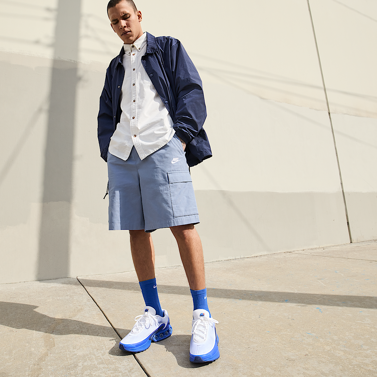 Nike Air Max DN sneaker Wit/Blue Void/Racer Blue