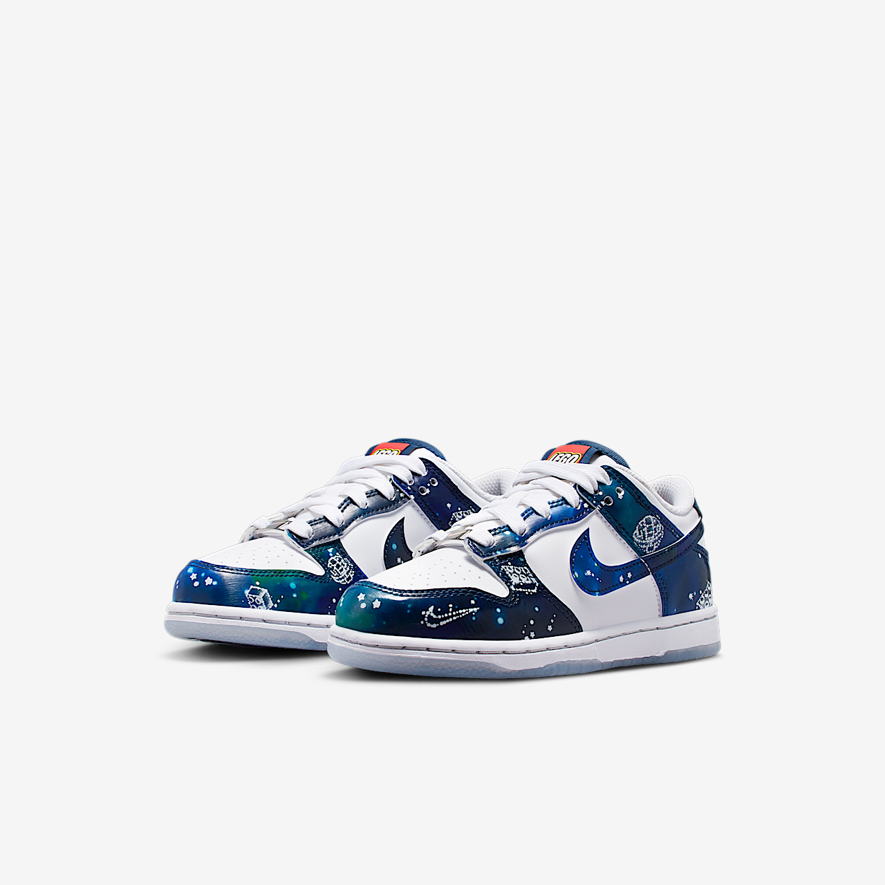 Nike Dunk Low sneaker Wit/Brave Blue/Metallic Platinum/Meerkleurig
