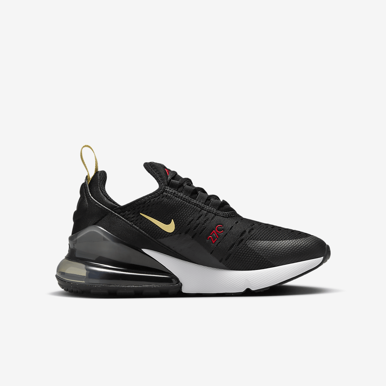 Nike Air max 270 sneaker Zwart/Gym Red/Wit/Saturn Gold