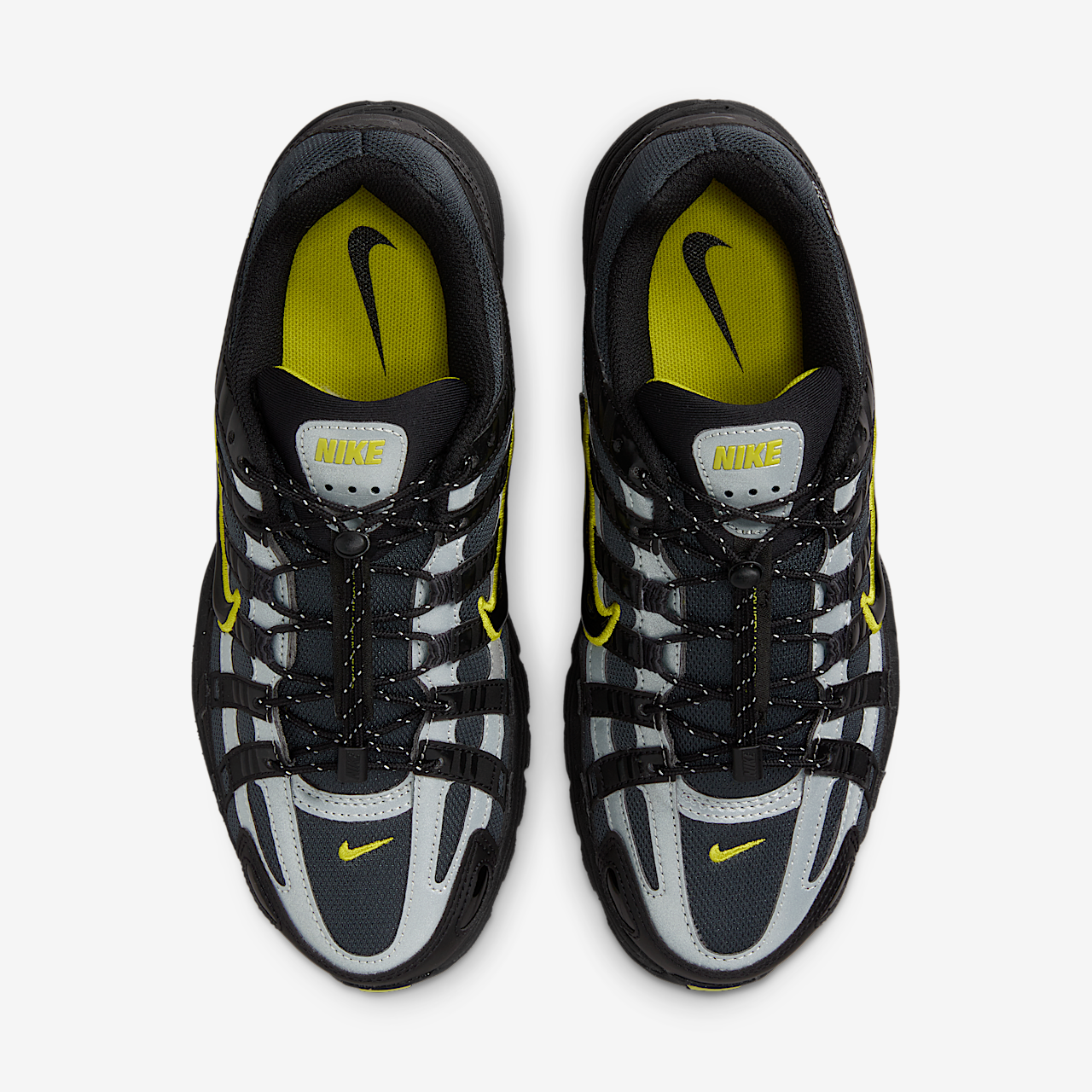 Nike P-6000 sneaker Anthracite/High Voltage/Metallic Silver/Zwart