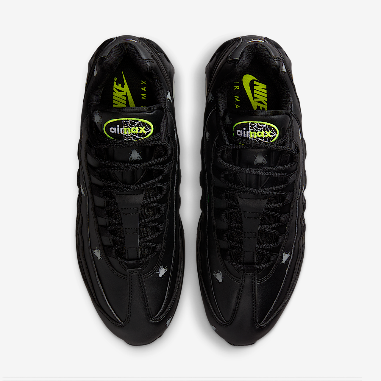 Nike Air Max 95 sneaker Zwart/Zwart/Metallic Dark Grey/Neon Yellow