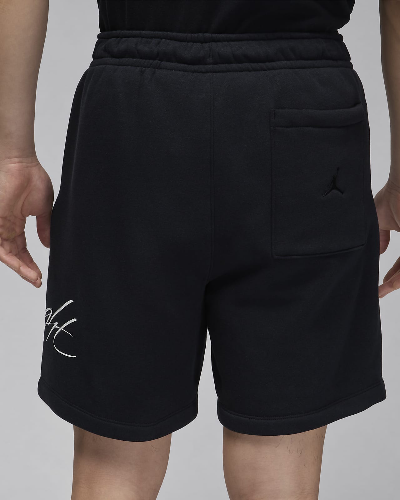 Jordan Brand AS M J ESS FLC HBR Short BLACK/WHITE - ブラック - XL