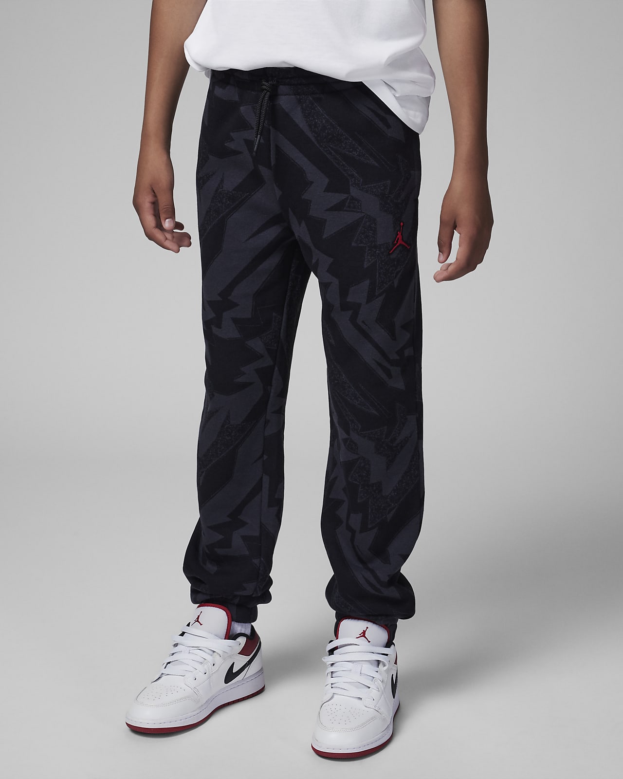 Nike Air Jordan Gray Jogger Sweatpants Big Jumpman Logo Youth XL