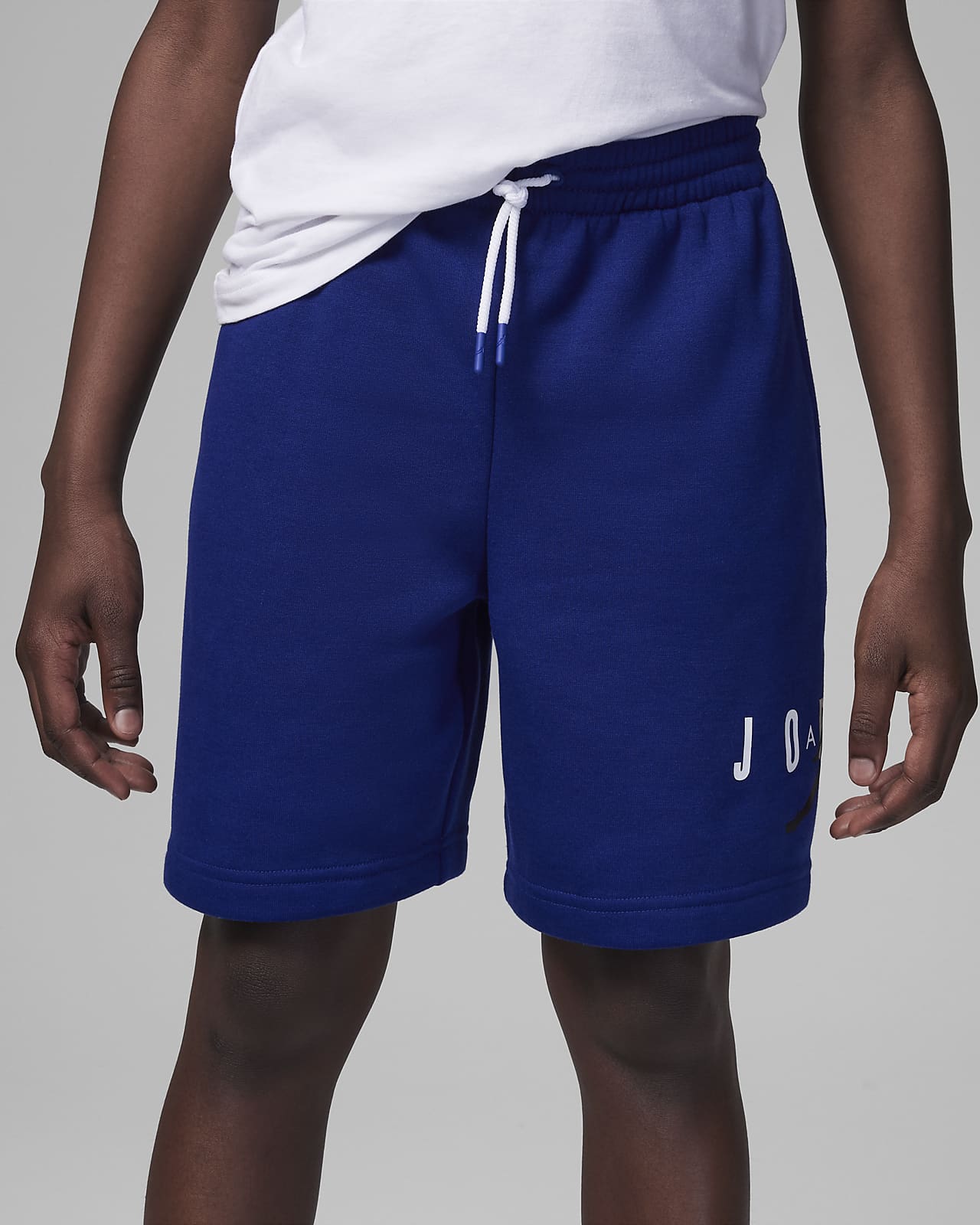 Royal blue nike fleece shorts discount