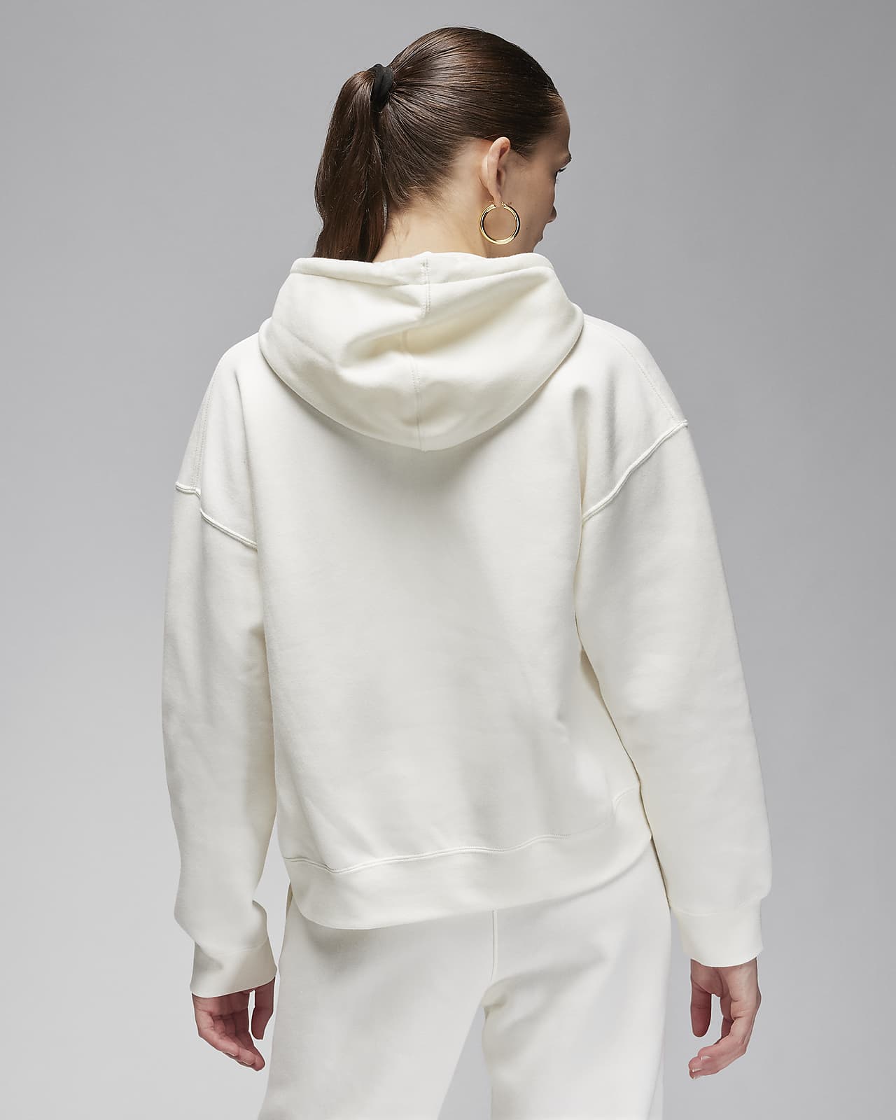 Core Fleece Cropped Hoodie - White