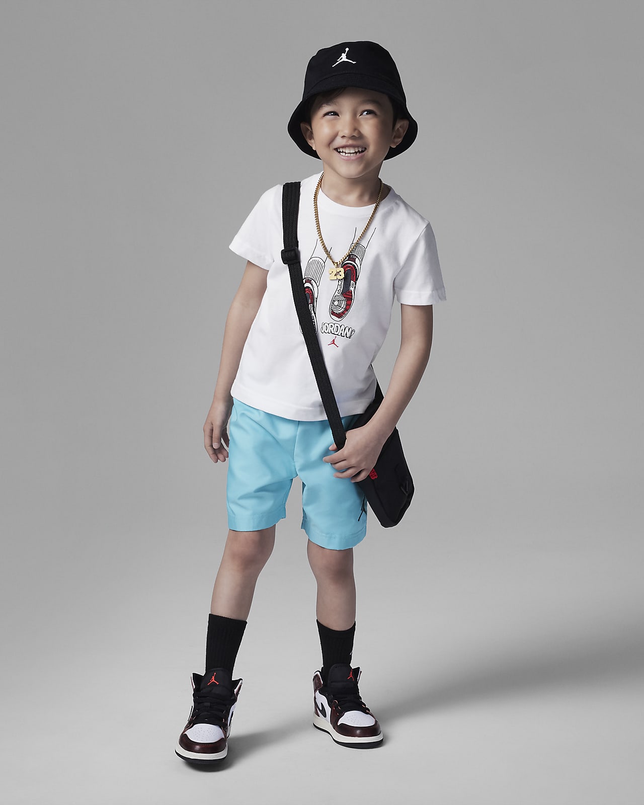 Jordan Little Boys 4-7 Jumpman Pull-On Woven Shorts