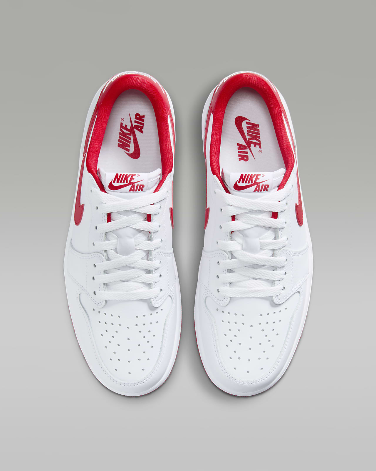 Air Jordan 1 Retro Low OG 'White/Red' Men's Shoes. Nike ID