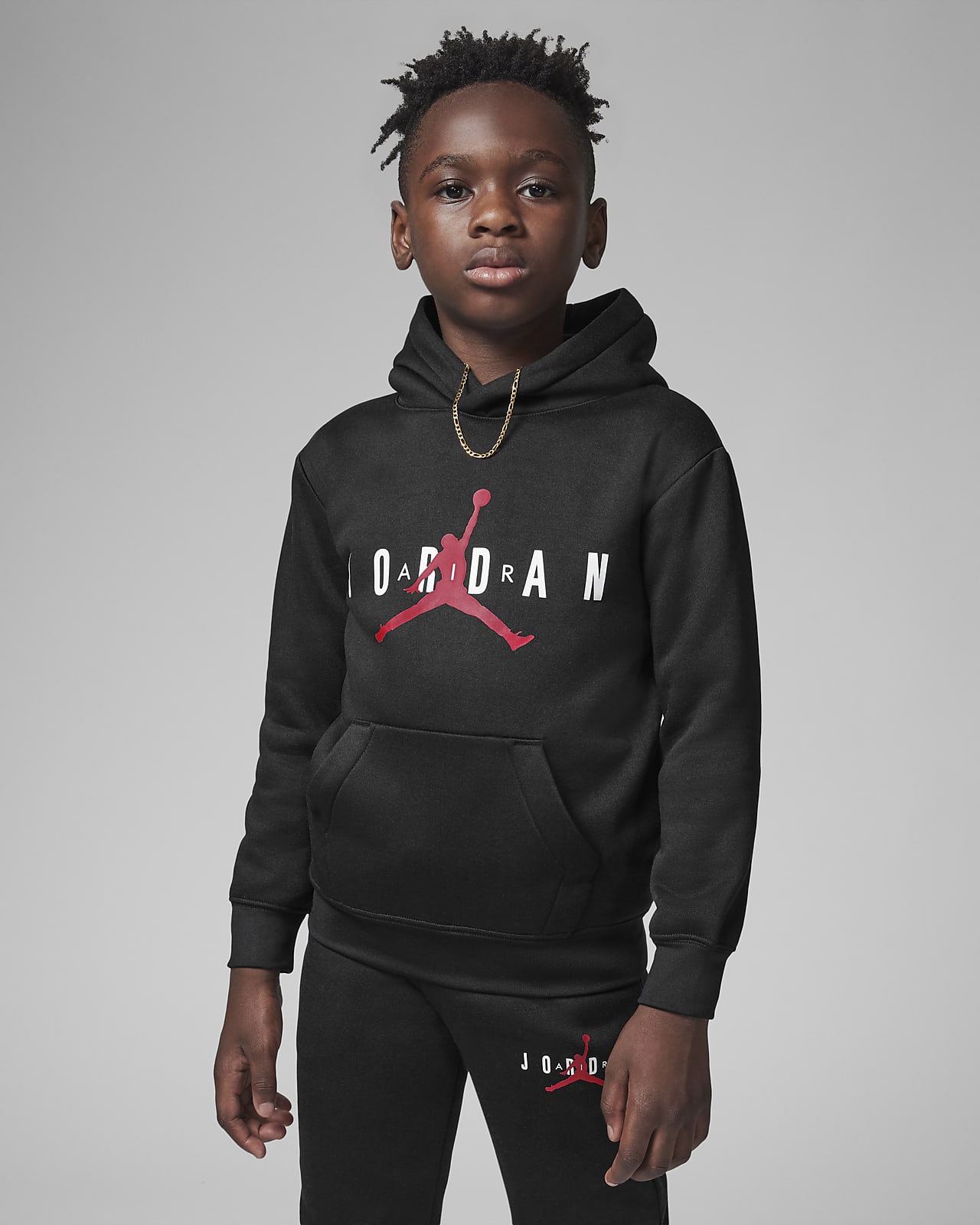 Sweat à capuche durable Jordan pour enfant. Nike LU