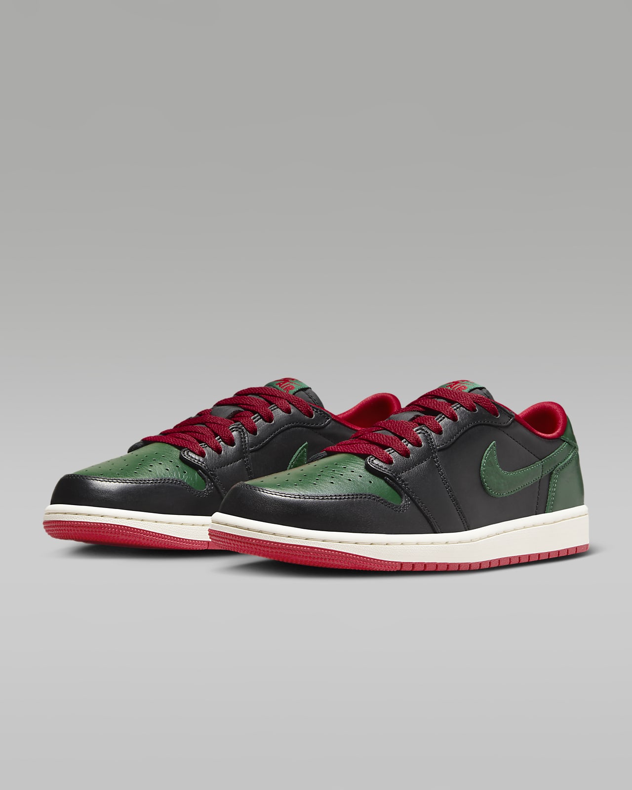 Air Jordan 1 Low OG Black/Gorge Green Women's Shoes