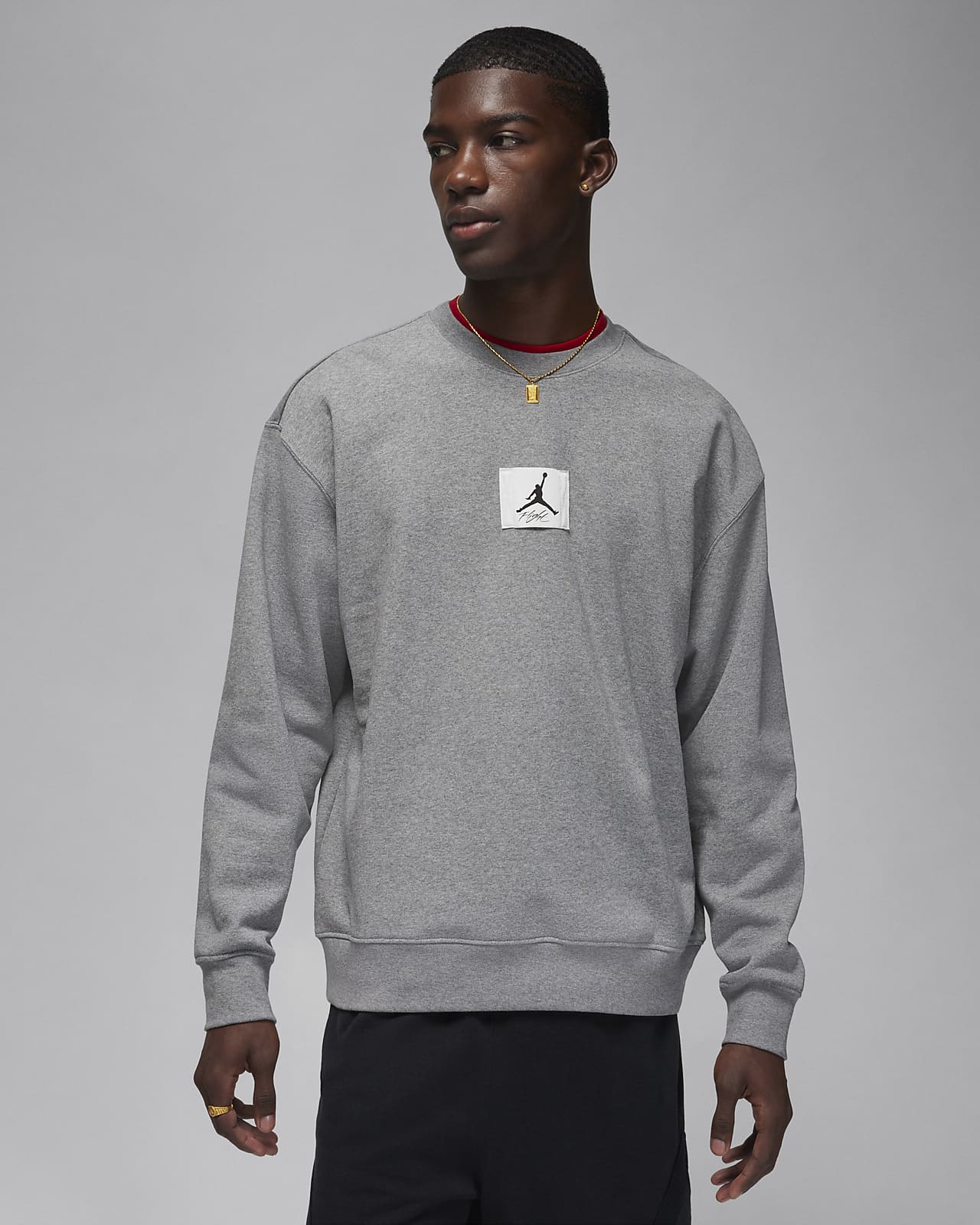 Jordan Essentials Men's Fleece Crew-Neck Sweatshirt. Nike SK