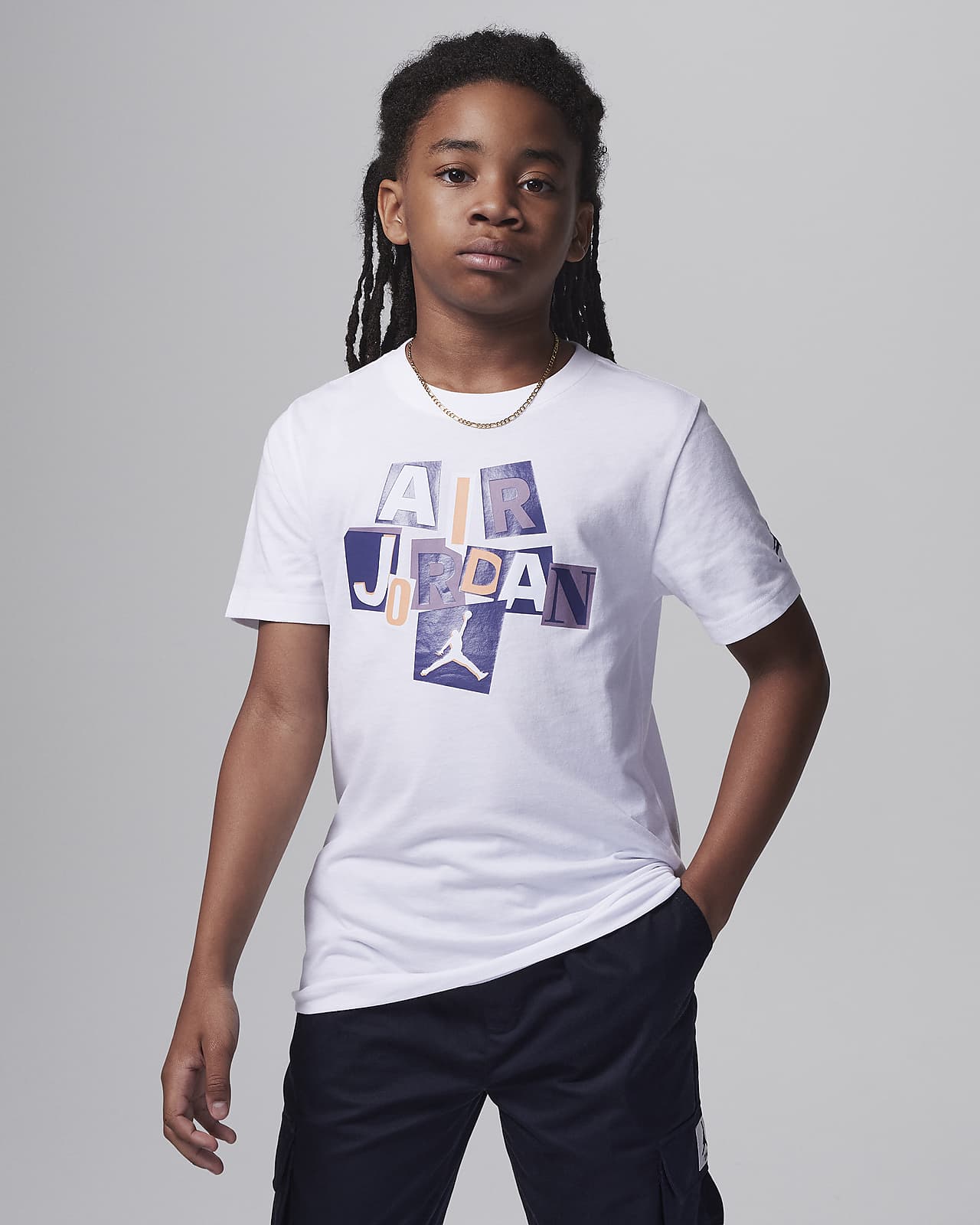 Air Jordan Cutout Tee Big Kids T-Shirt.