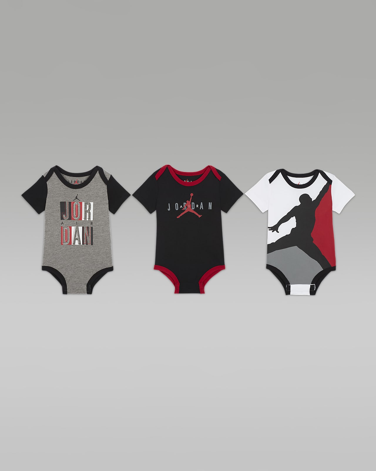 Jordan Baby (0–9M) Bodysuits (3-Pack)