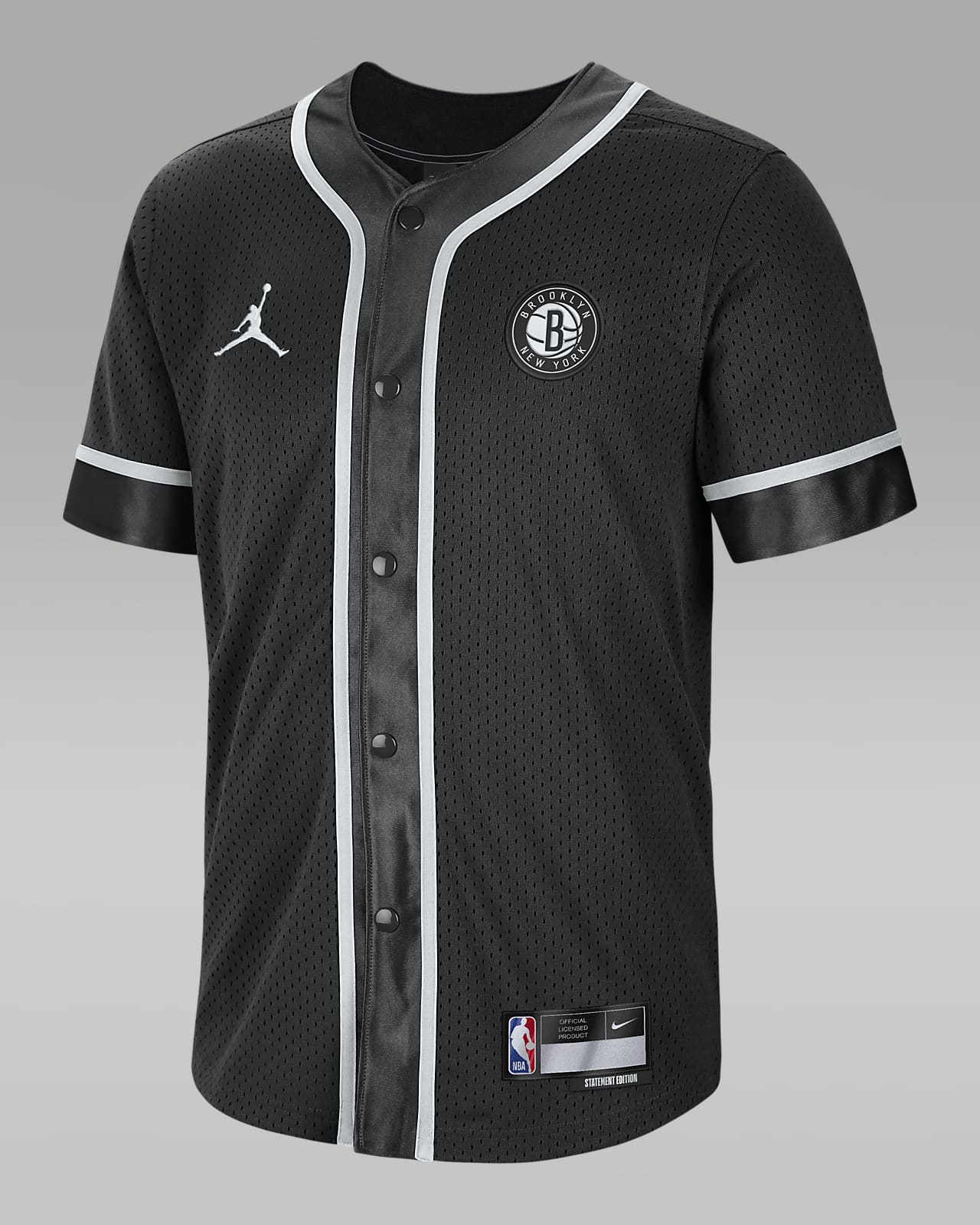 Brooklyn Nets Statement Edition Men's Jordan Dri-FIT NBA Short-Sleeve Top