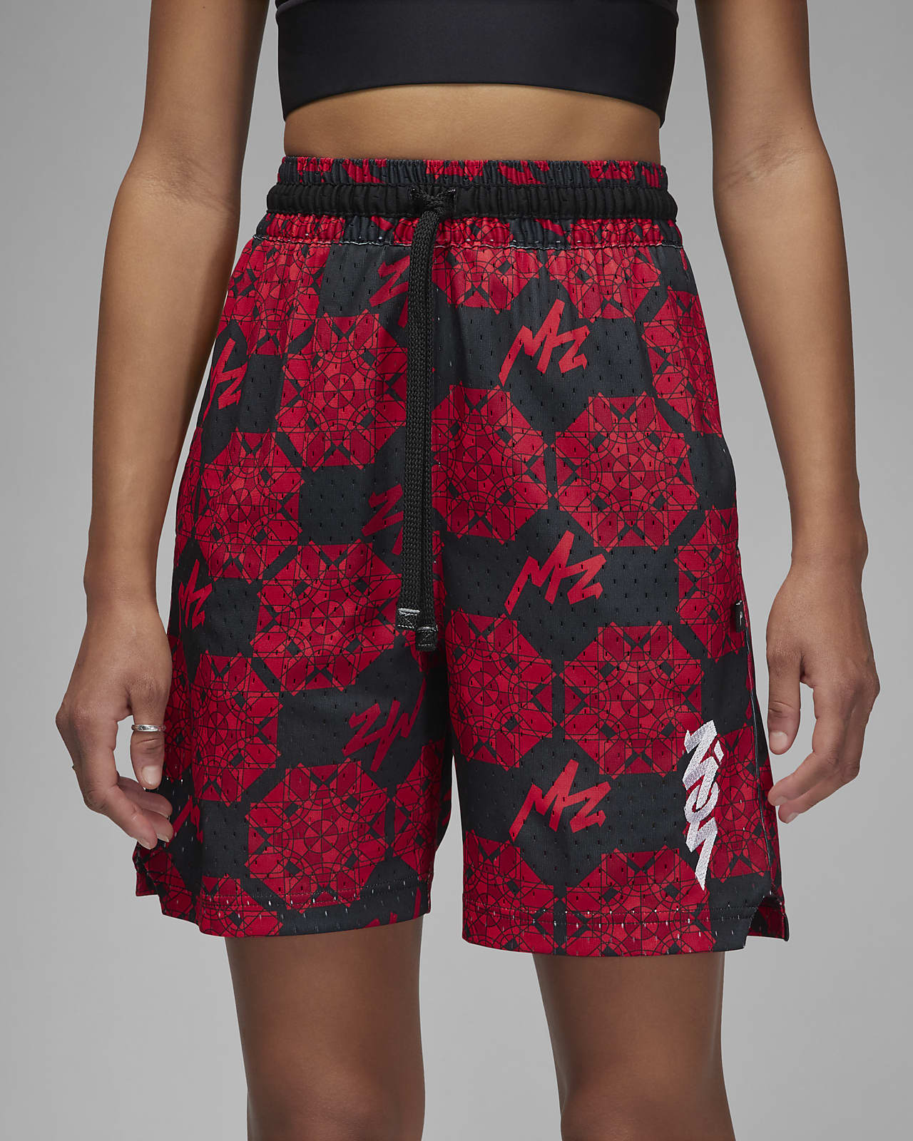 Red mesh clearance biker shorts