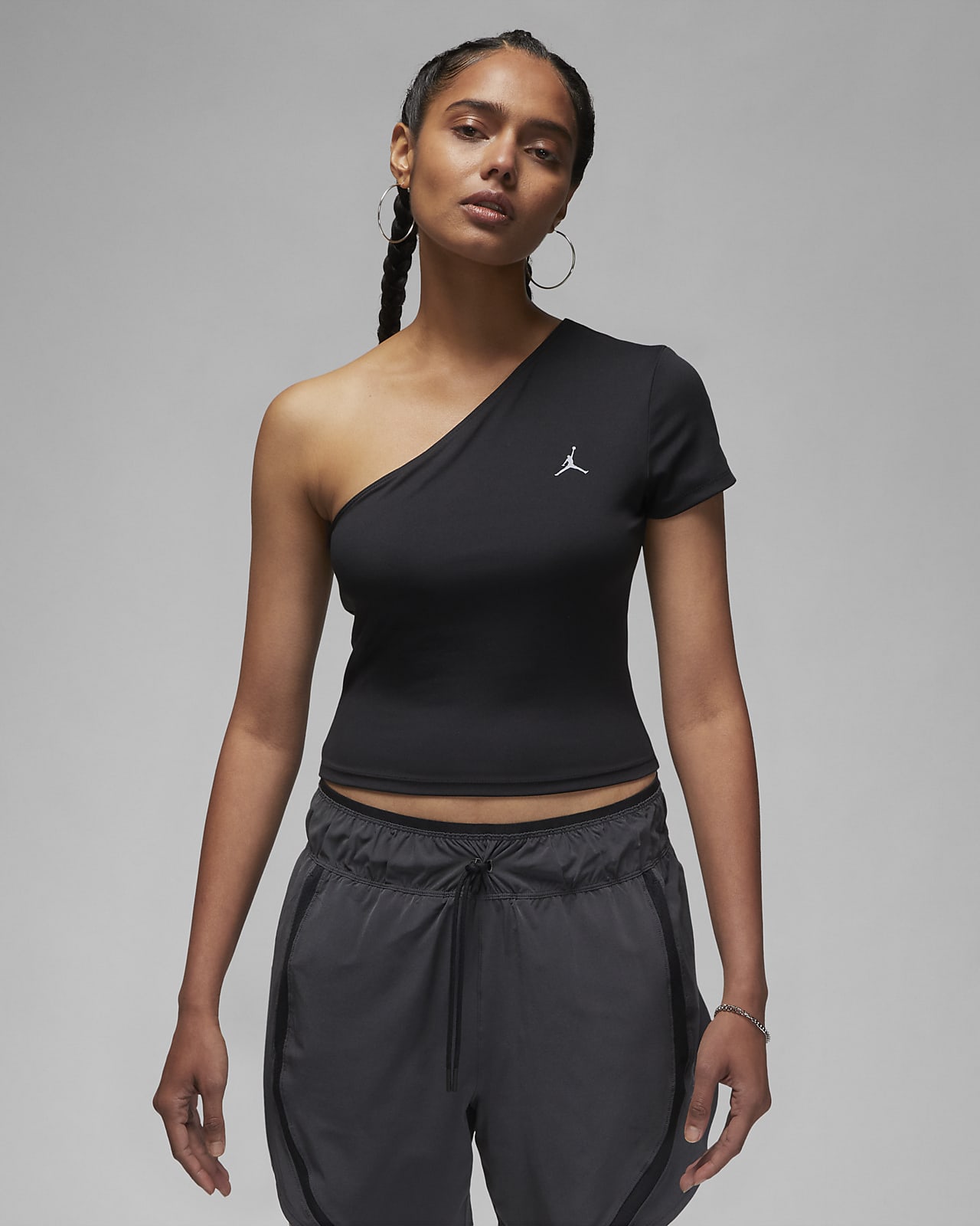 Jordan Sport Women's Asymmetrical Short-Sleeve Top. Nike CA