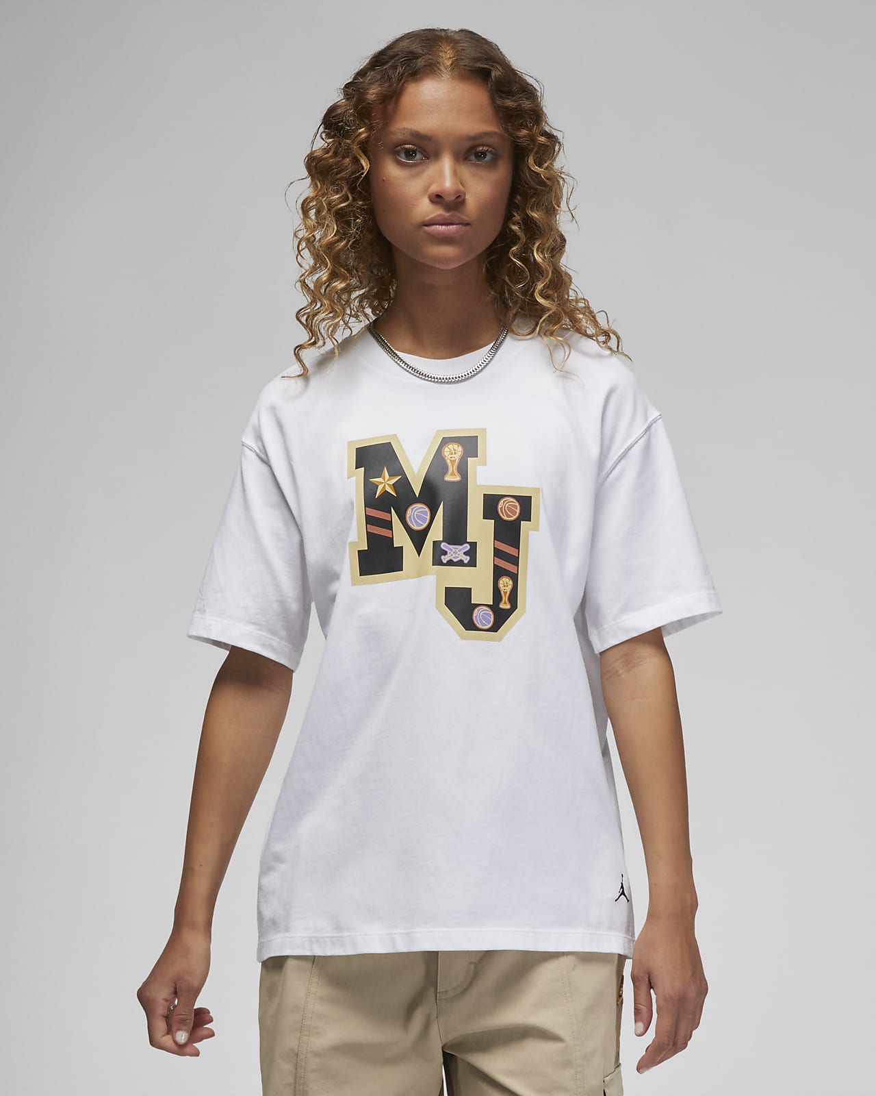 Jordan girlfriend T shirt met graphic voor dames