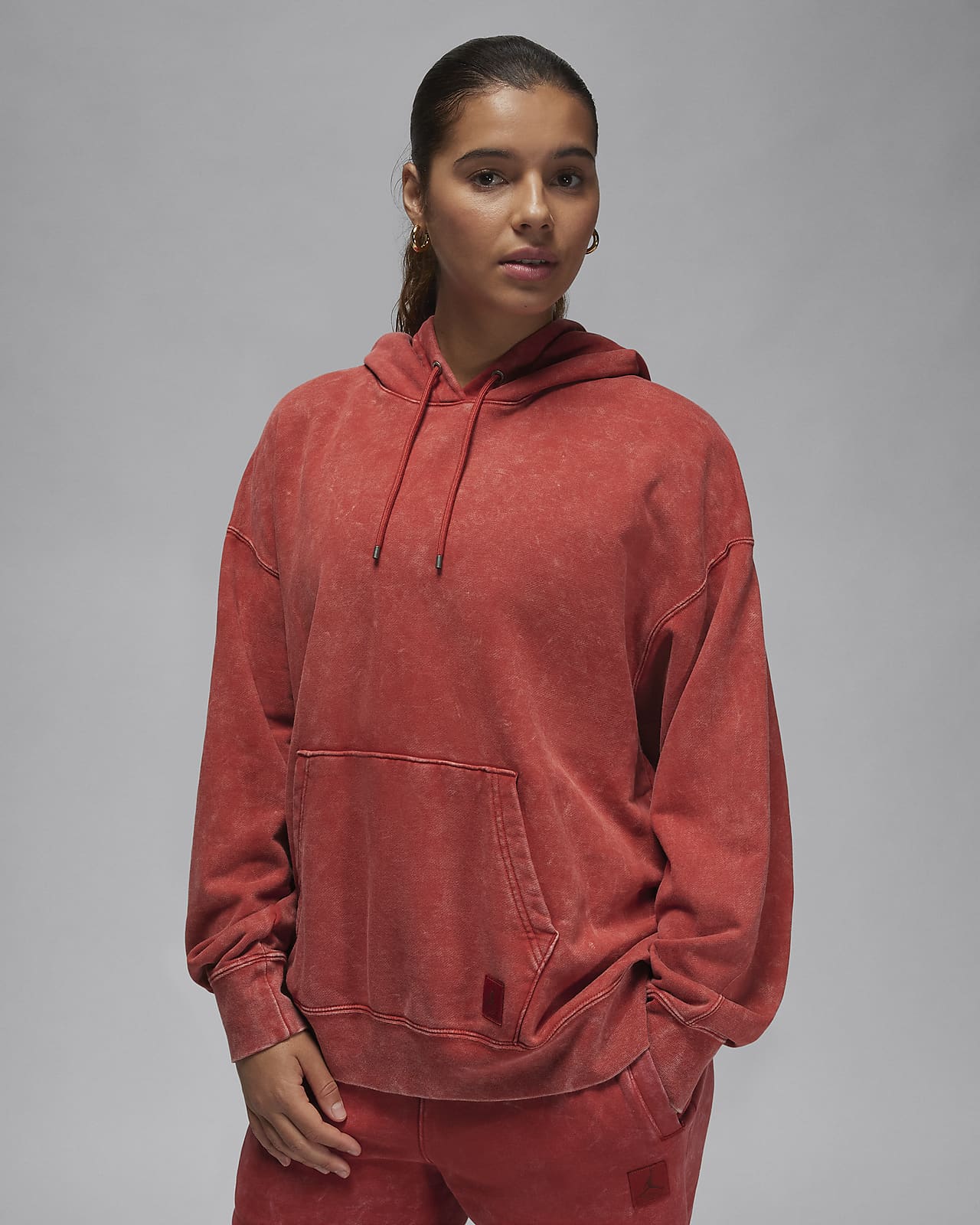 Γυναικεία μπλούζα με κουκούλα και ξεθωριασμένη όψη Jordan Flight Fleece