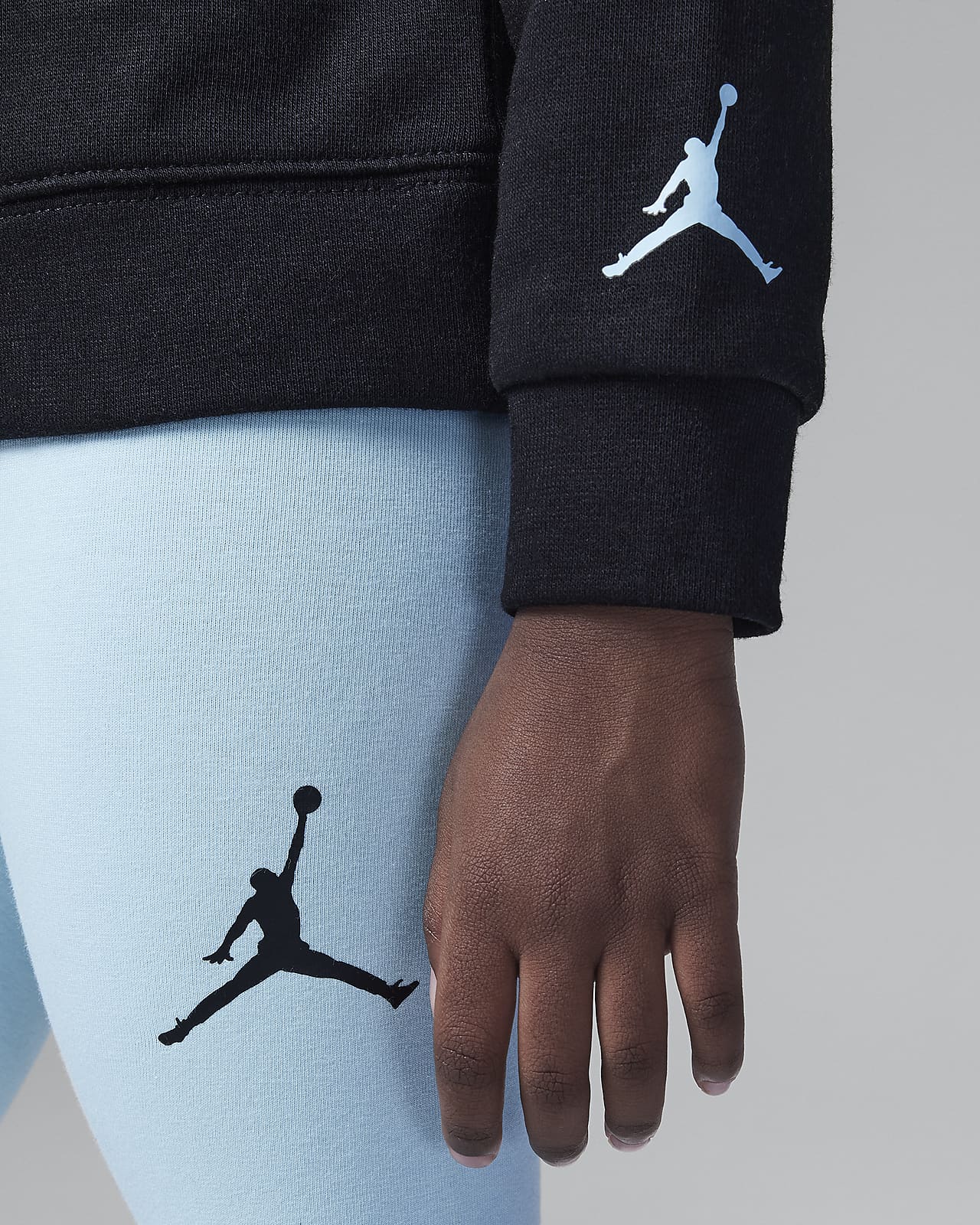 Nike Jordan Flight Checked Shine Leggings Set Younger Kids' Set - Black, FB9409-010